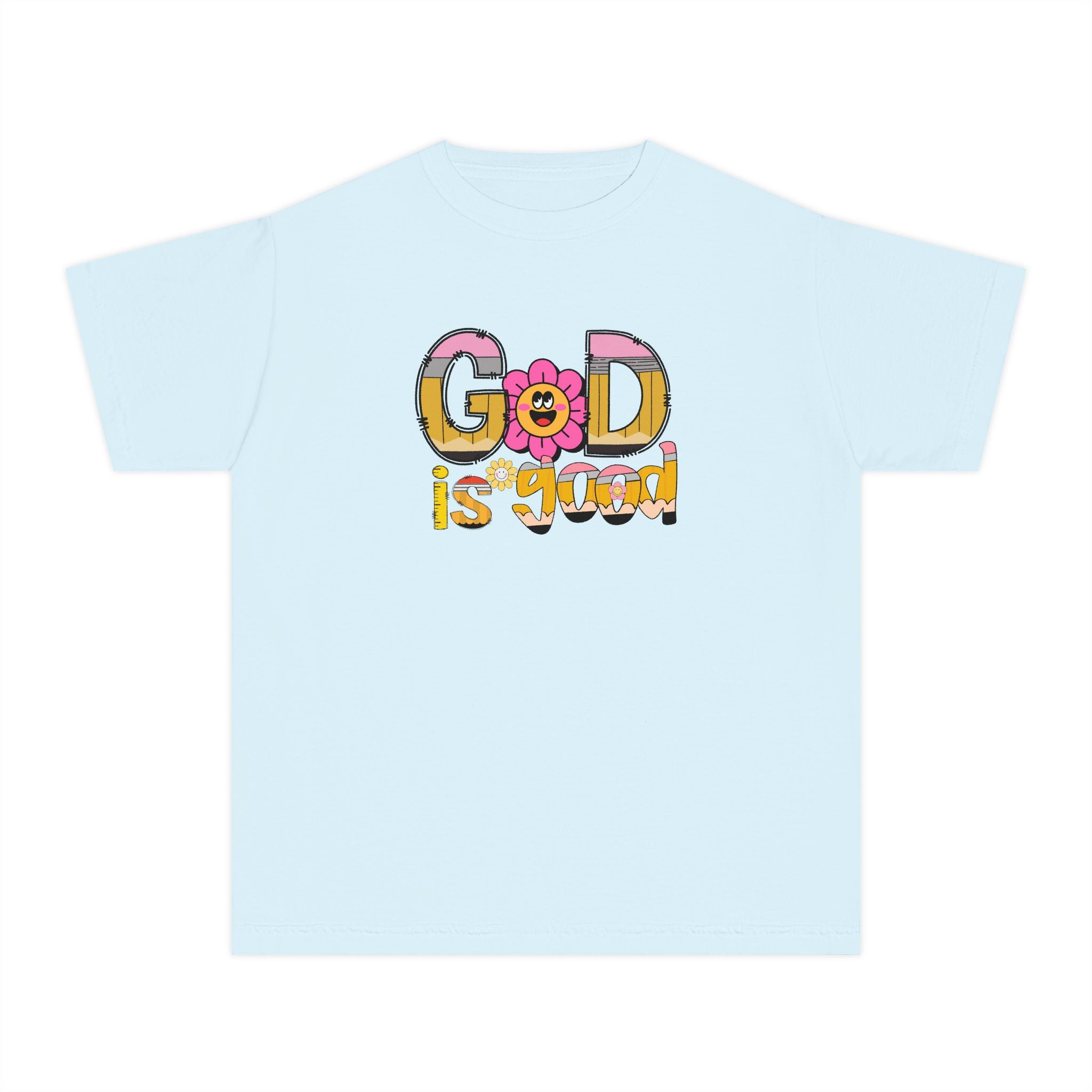 Youth Tee — "Good Is Good" Retro alphabet Graphic