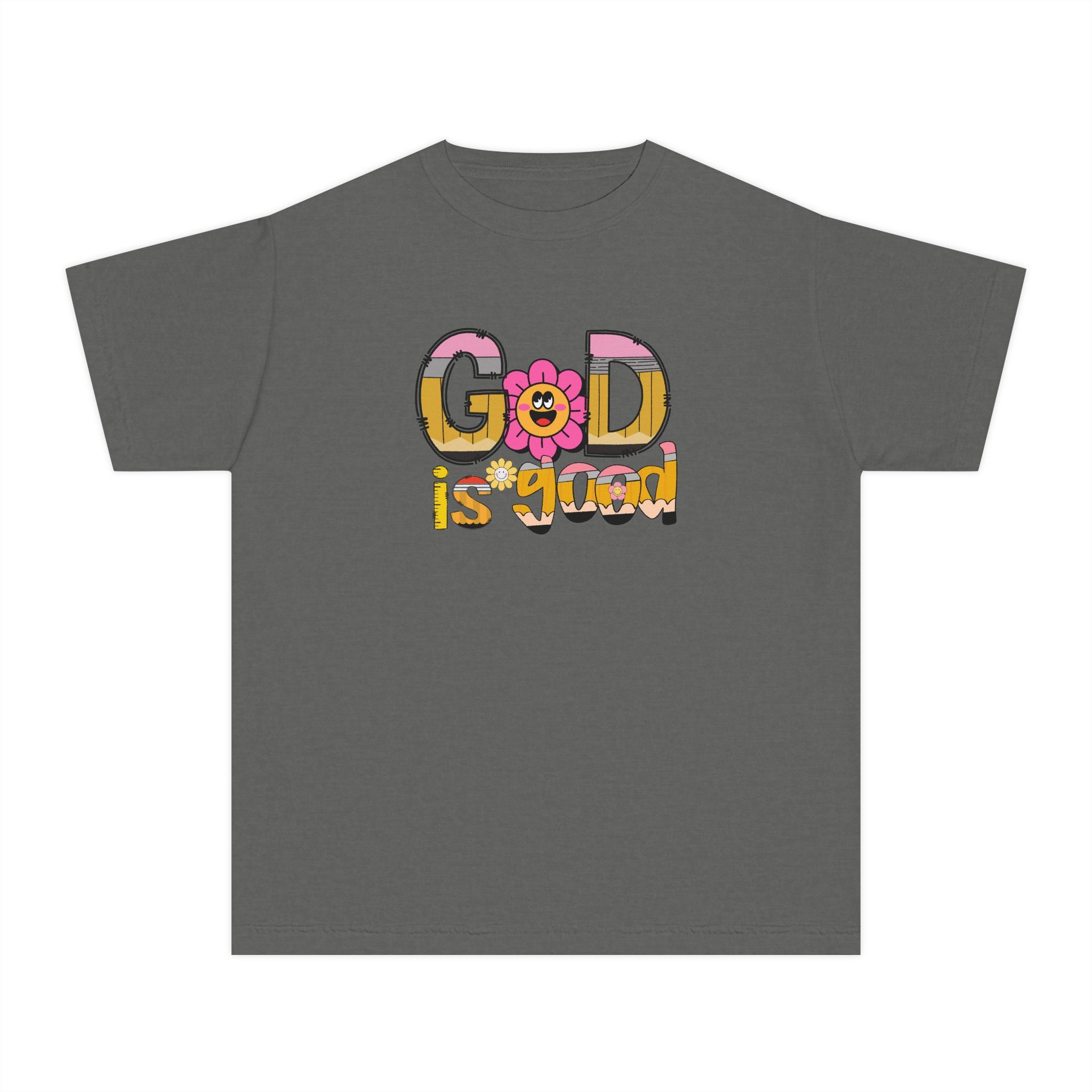 Youth Tee — "Good Is Good" Retro alphabet Graphic