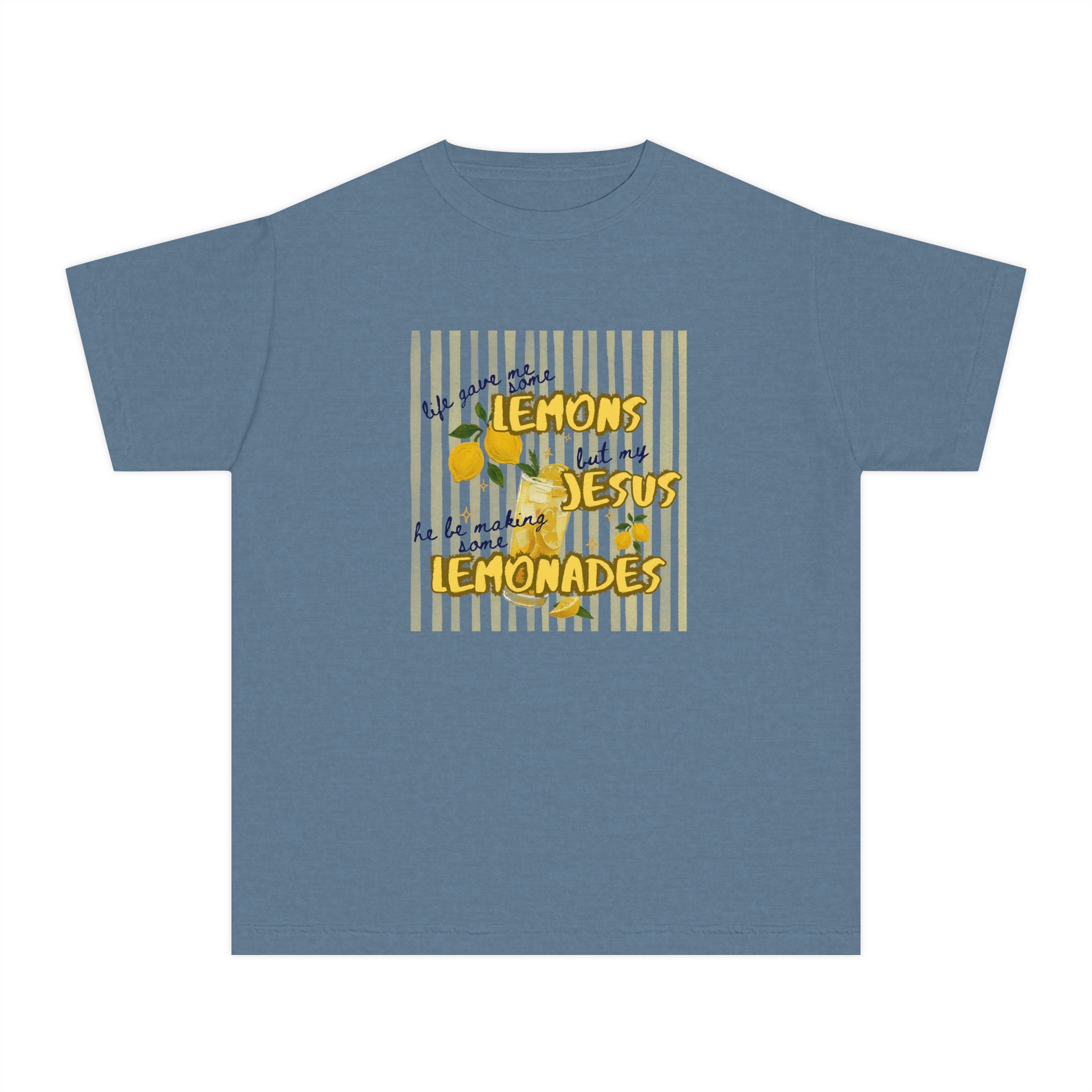 Youth Lemonade Tee – “When Life Gives Lemons Let Us Be Makers of Lemonade” Christian Kids T‑Shirt