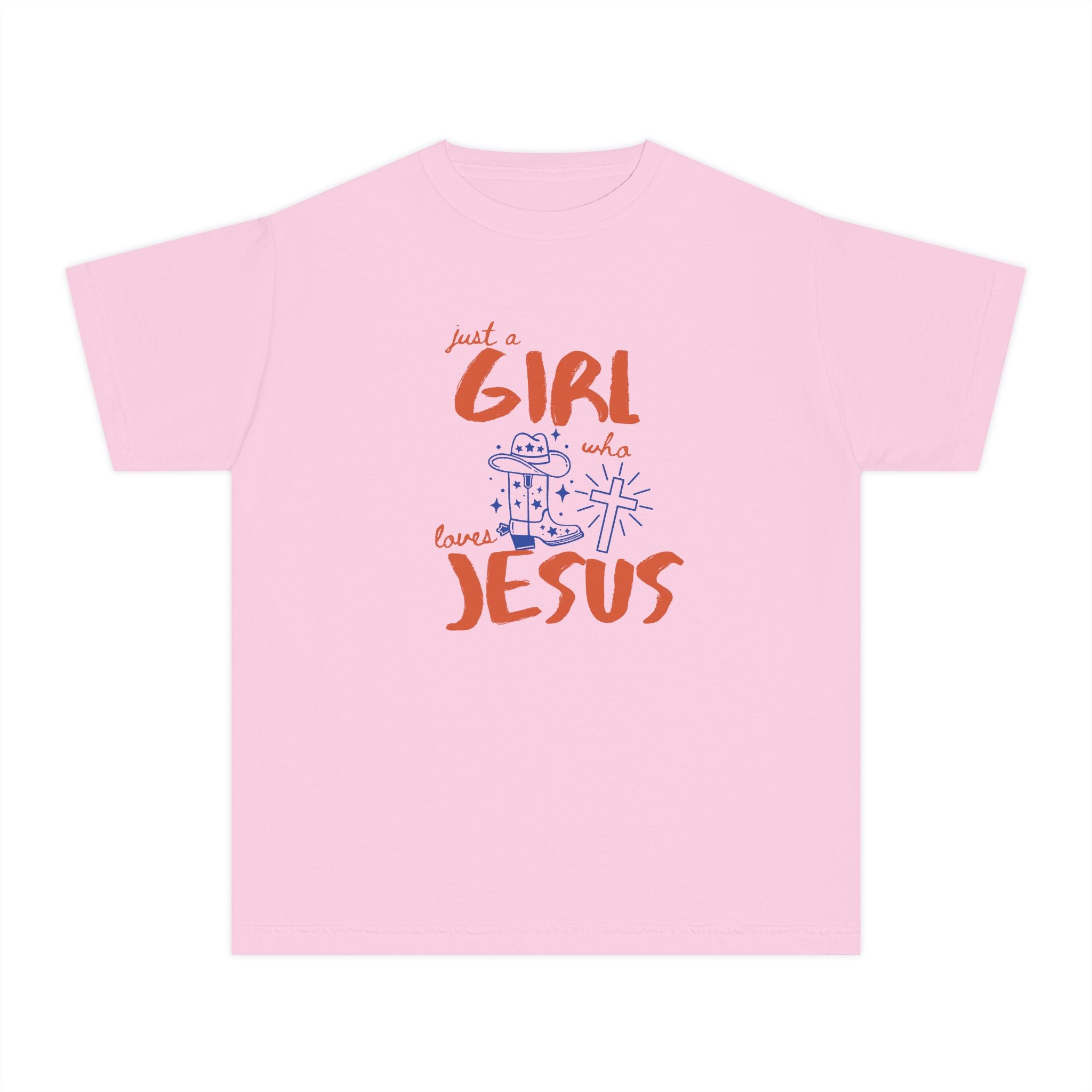 Girls Who Love Jesus Youth Tee — Cute Faith-Based Christian Shirt