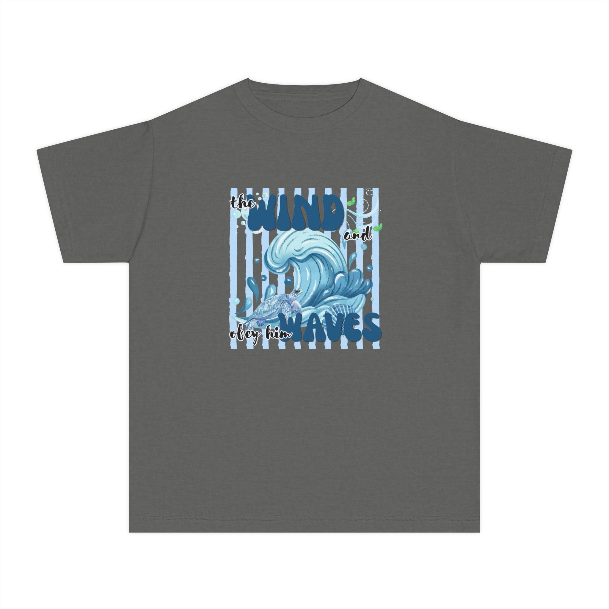 Youth Tee — "The Wind and Waves" Surf Wave Graphic Tee
