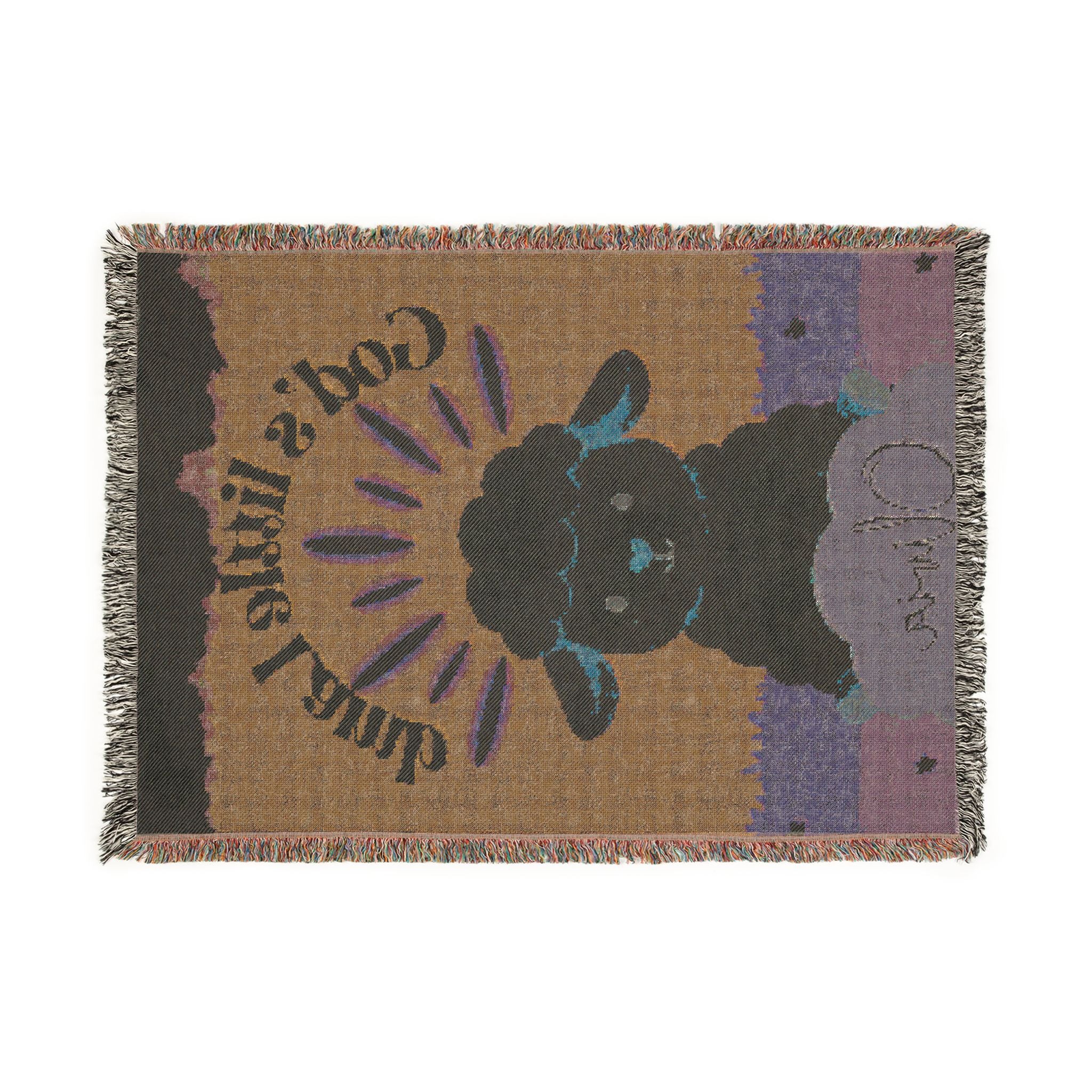 God's Little Lamb Woven Blanket | Lamb Nursery Throw, Personalized Name Option