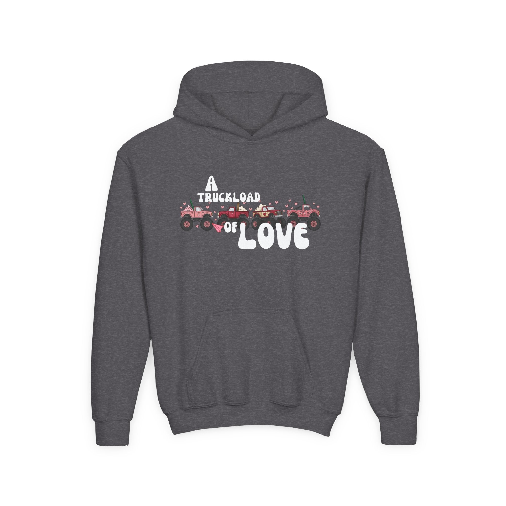 Youth Hoodie – Monster Truck Fleet Love Graphic