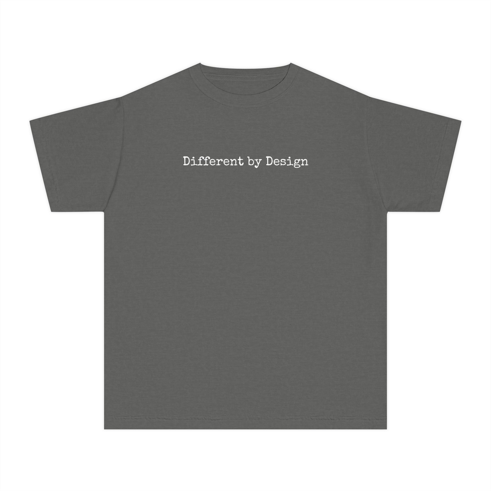Youth Tee — "Different by Design" Minimalist Graphic Shirt