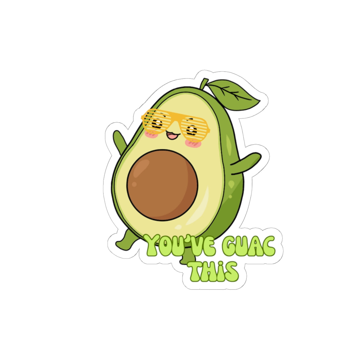 Cute Avocado "You've Guac This" Motivational Sticker