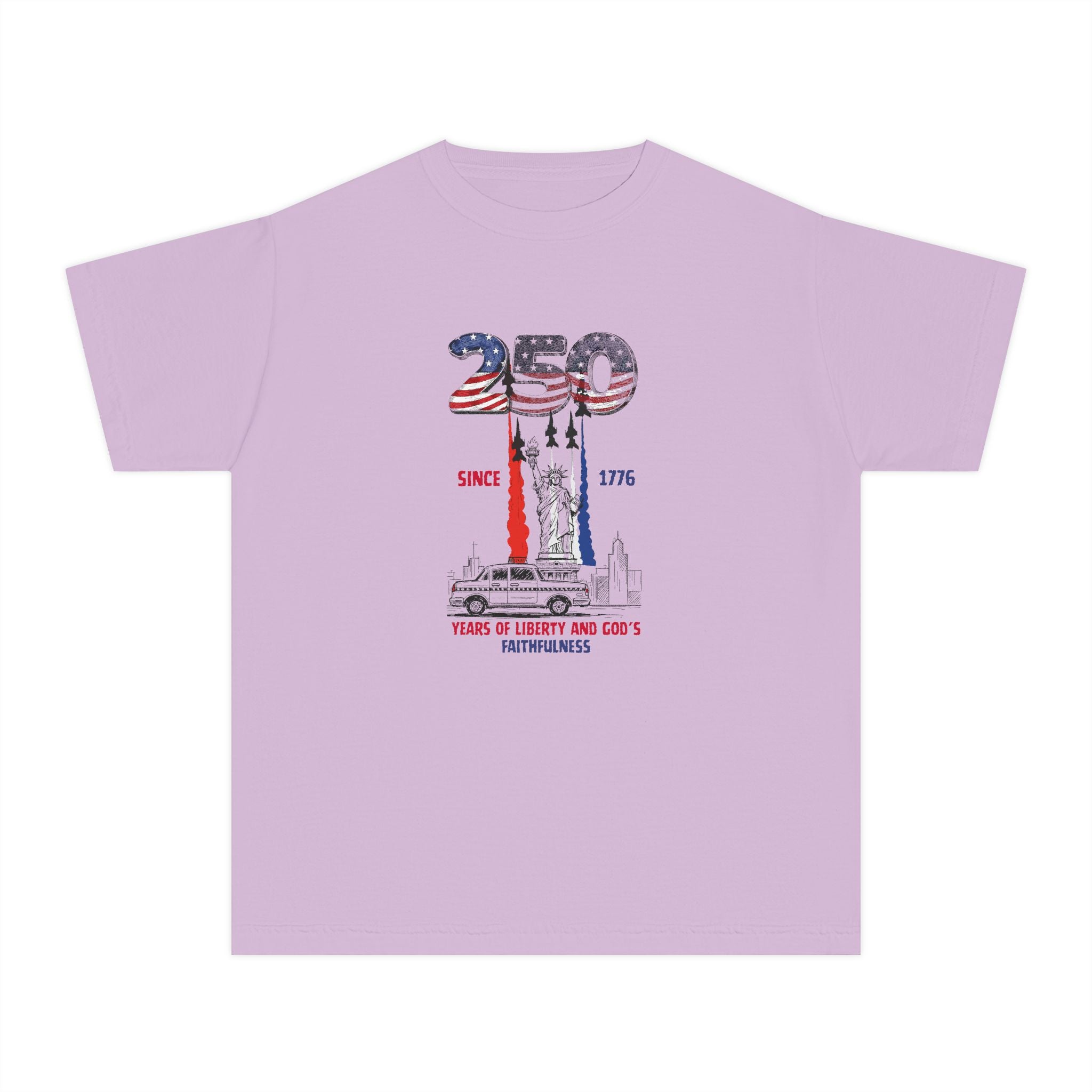 Youth Tee — Patriotic USA 250th Anniversary Graphic (Since 1776)