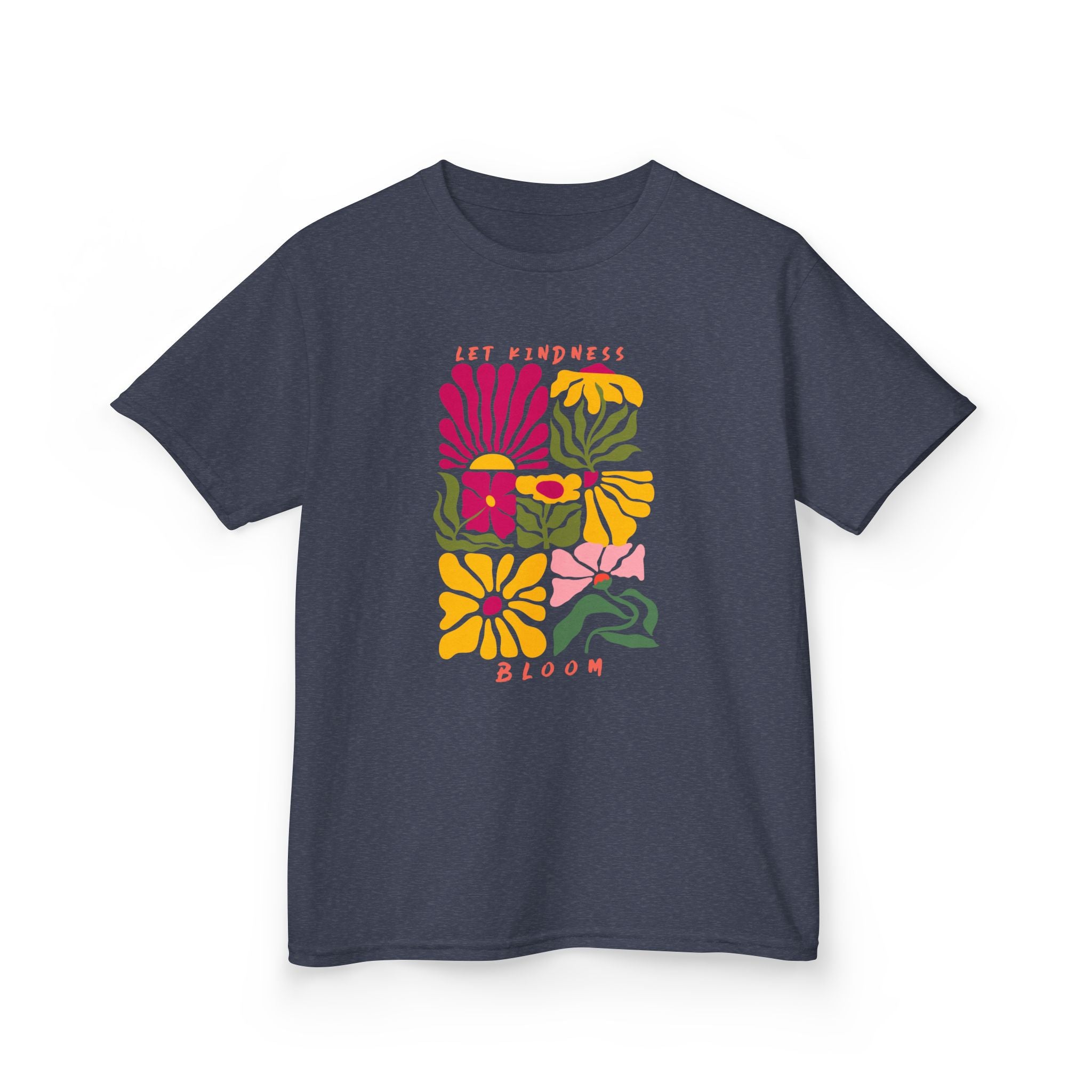 Kids T-Shirt — Let Kindness Bloom Floral Graphic Tee