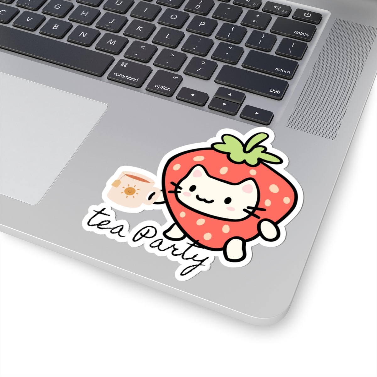 Strawberry Cat Teaparty Kiss-Cut Stickers