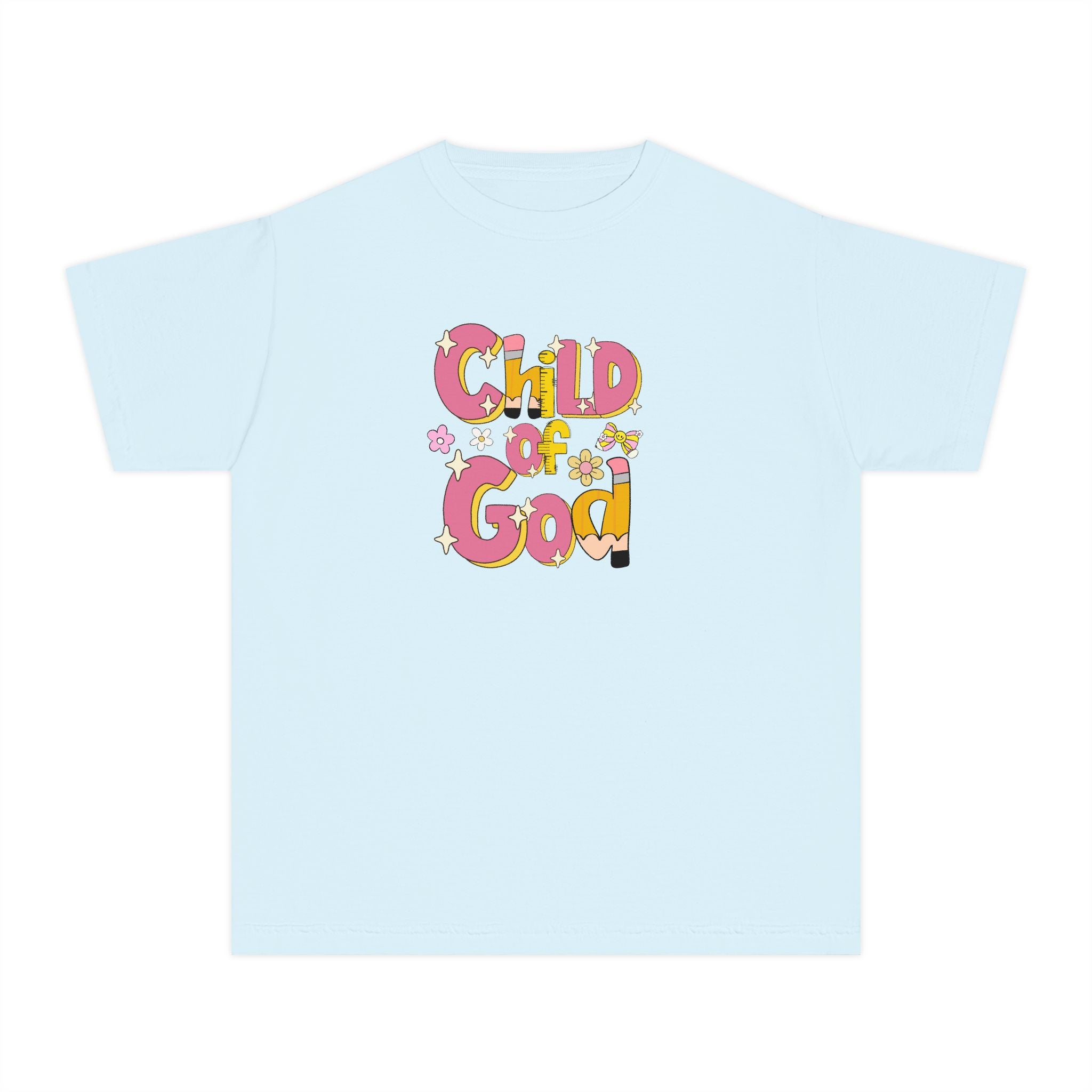 Child of God Youth Tee — Cute Floral Faith T-Shirt