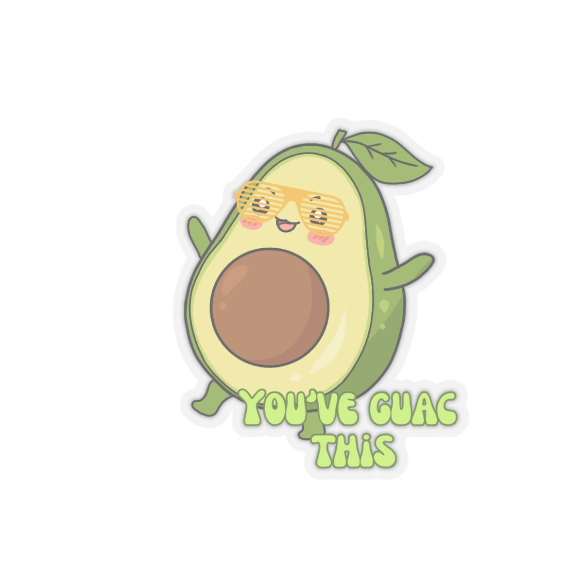 Cute Avocado "You've Guac This" Motivational Sticker