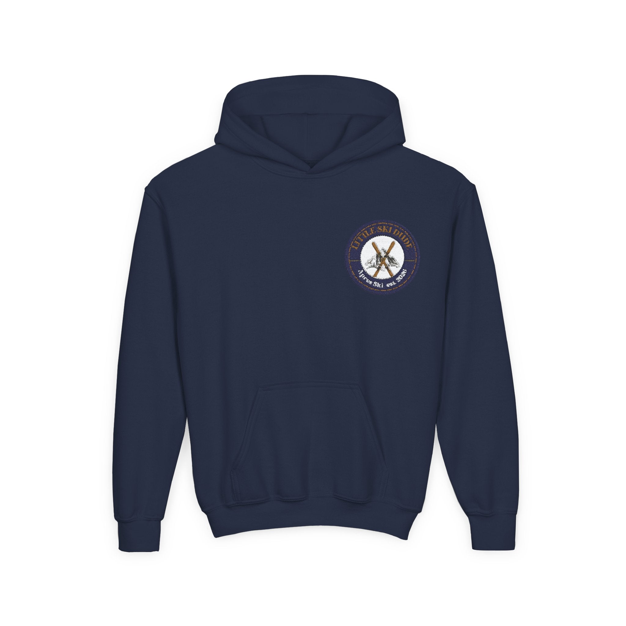 Little Ski Dude Kids Hoodie — Alpine Social Club Vintage Ski Crest