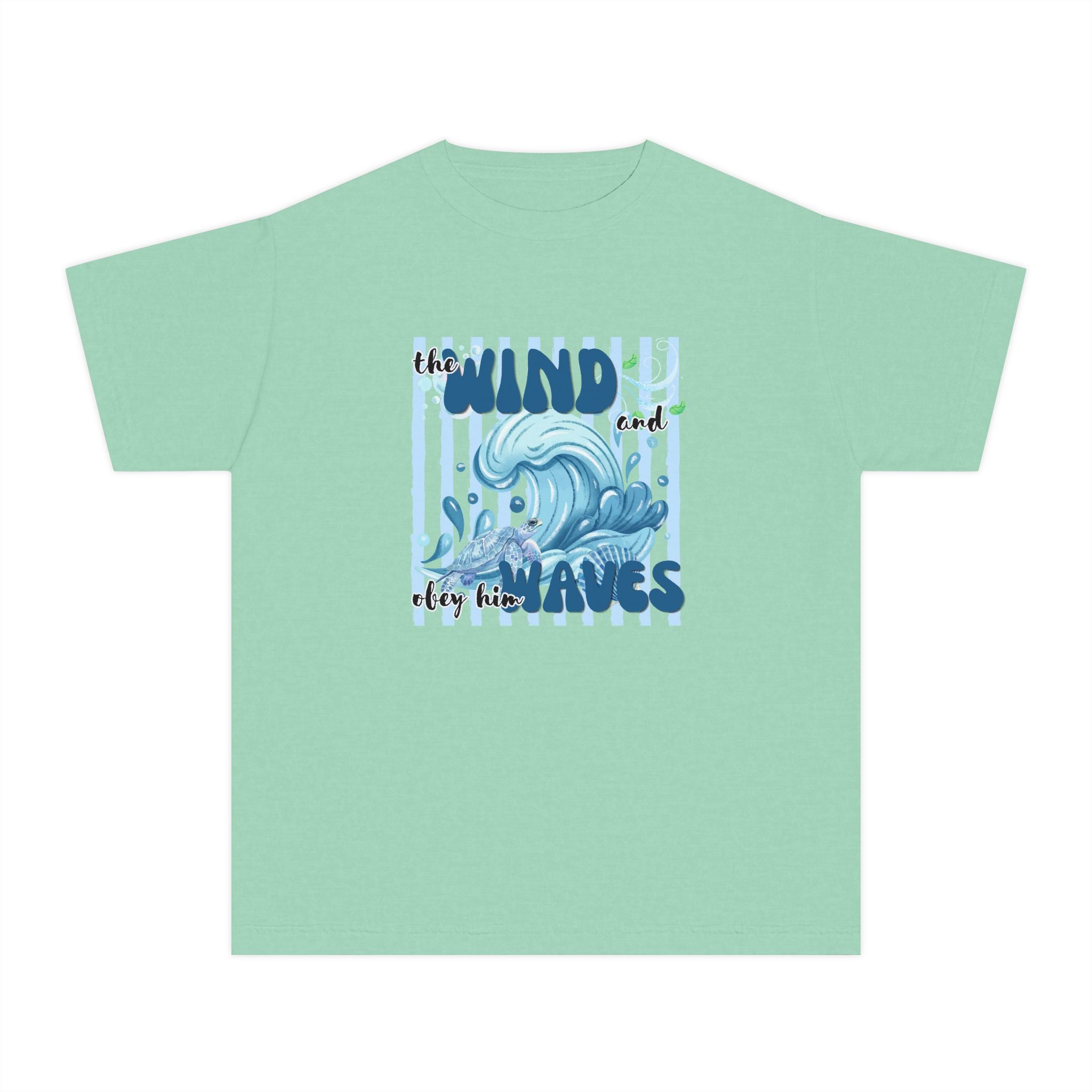 Youth Tee — "The Wind and Waves" Surf Wave Graphic Tee