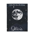 Personalized Moon Nursery Velveteen Blanket, Custom Name Space Baby Throw