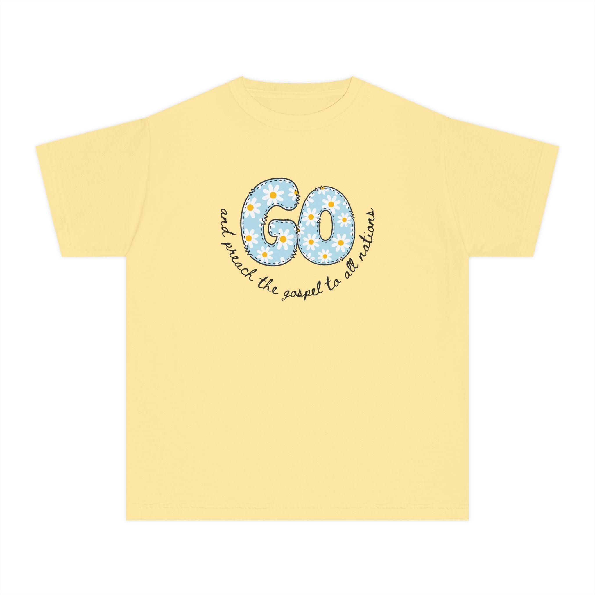 Cute Daisy "Go" and preach the Gospel Youth Tee