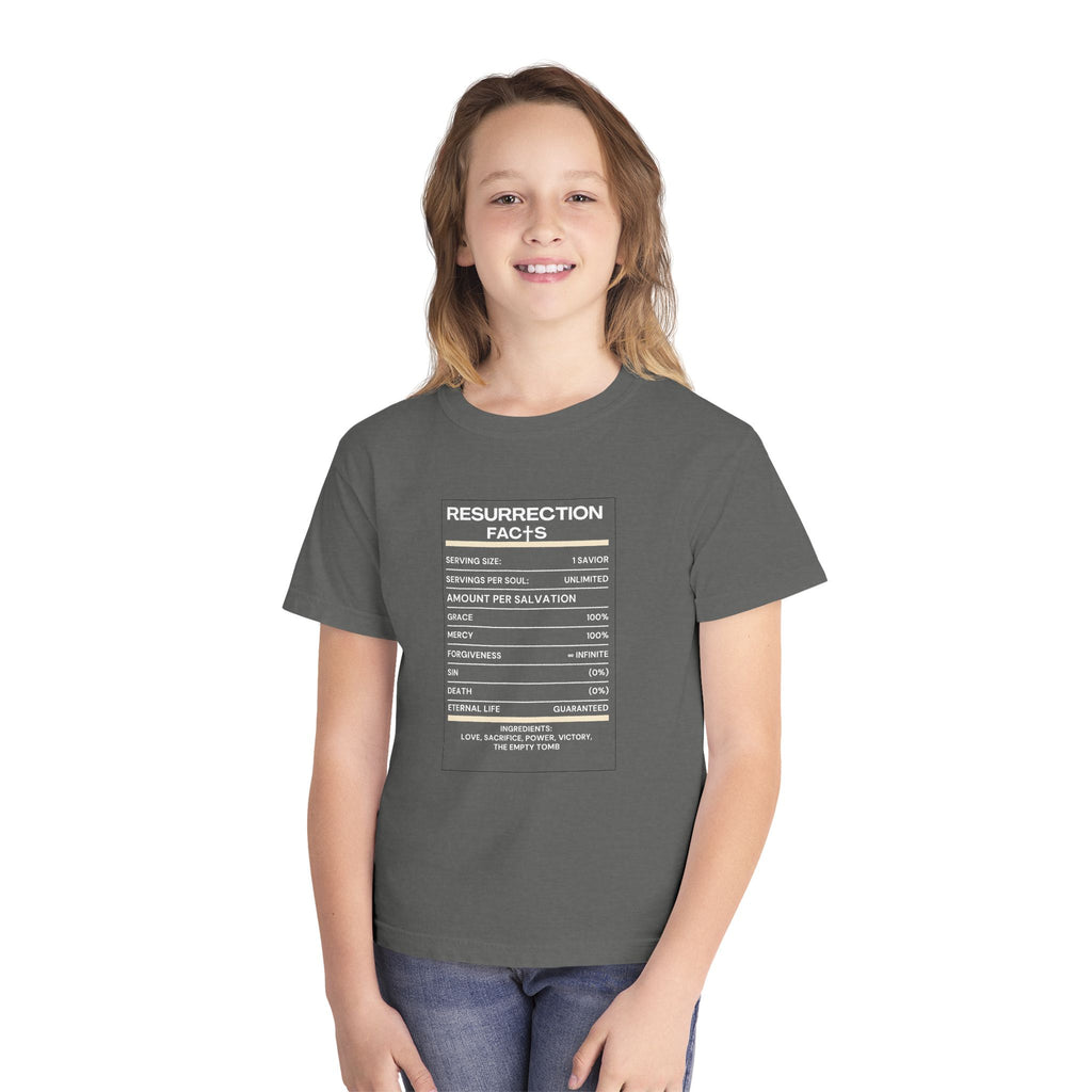 Resurrection Facts Youth Tee - Christian Faith Graphic Shirt