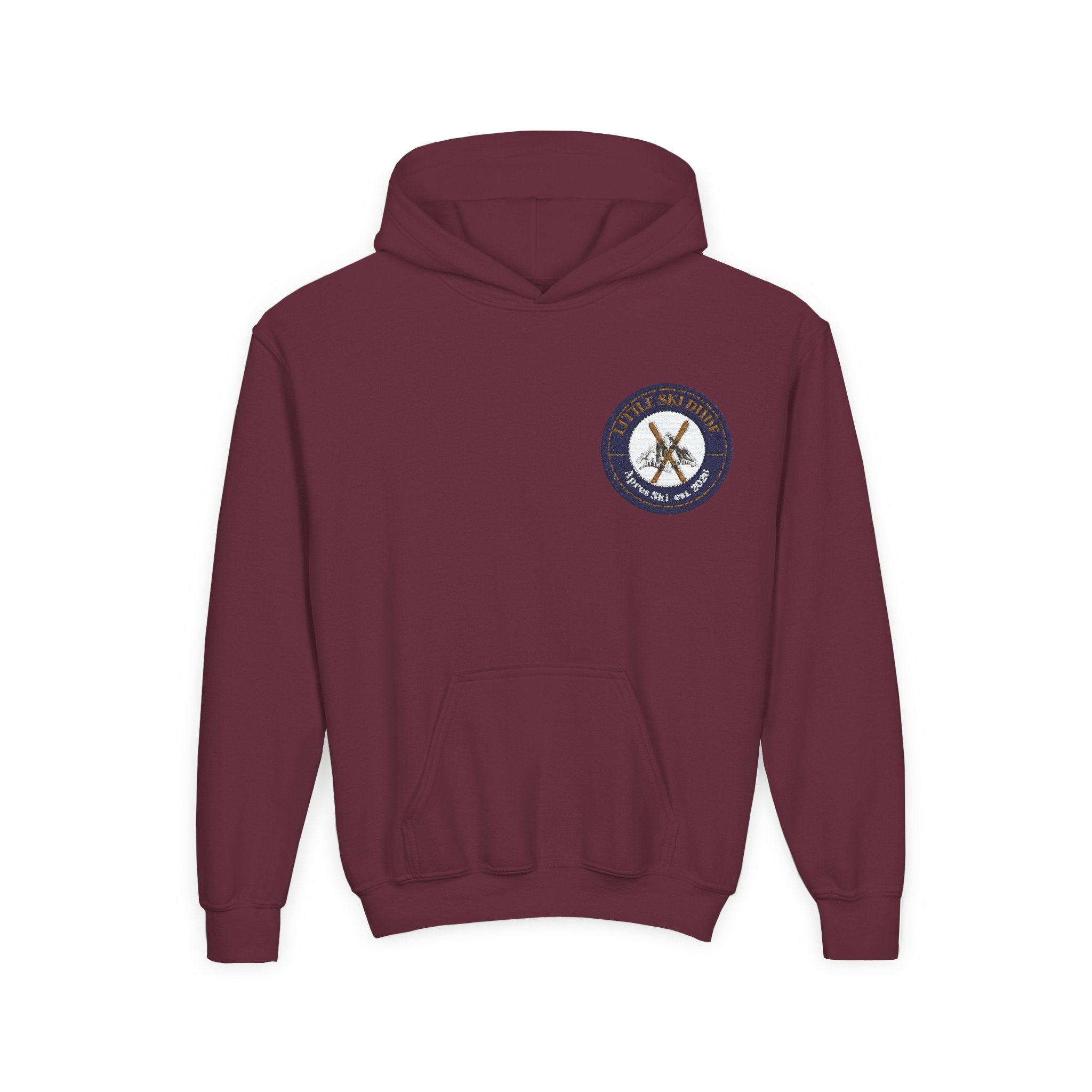 Little Ski Dude Kids Hoodie — Alpine Social Club Vintage Ski Crest