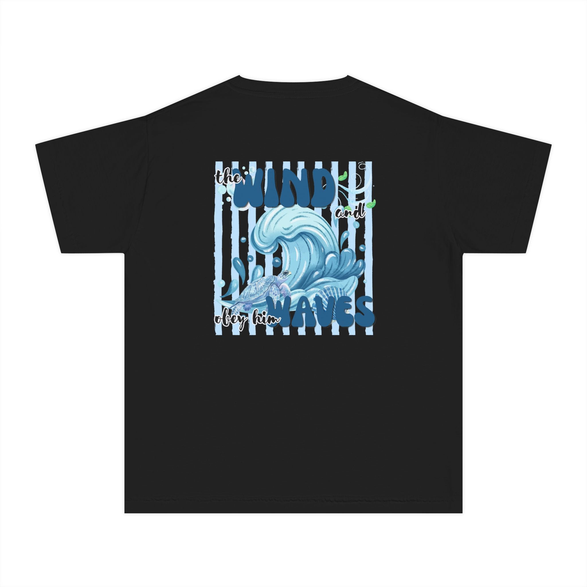 Youth Tee — "The Wind and Waves" Surf Wave Graphic Shirt