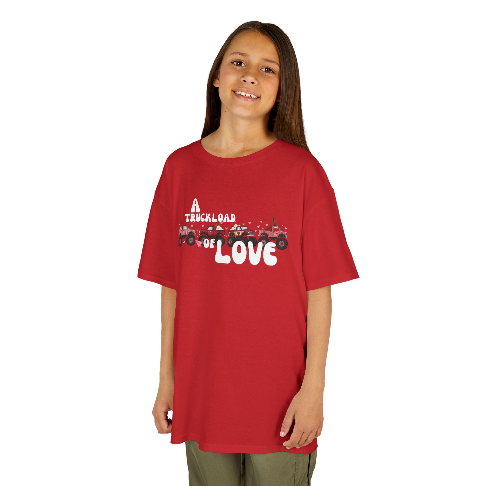 Kids T-Shirt “A Truckload of Love” Cute Valentine Tee