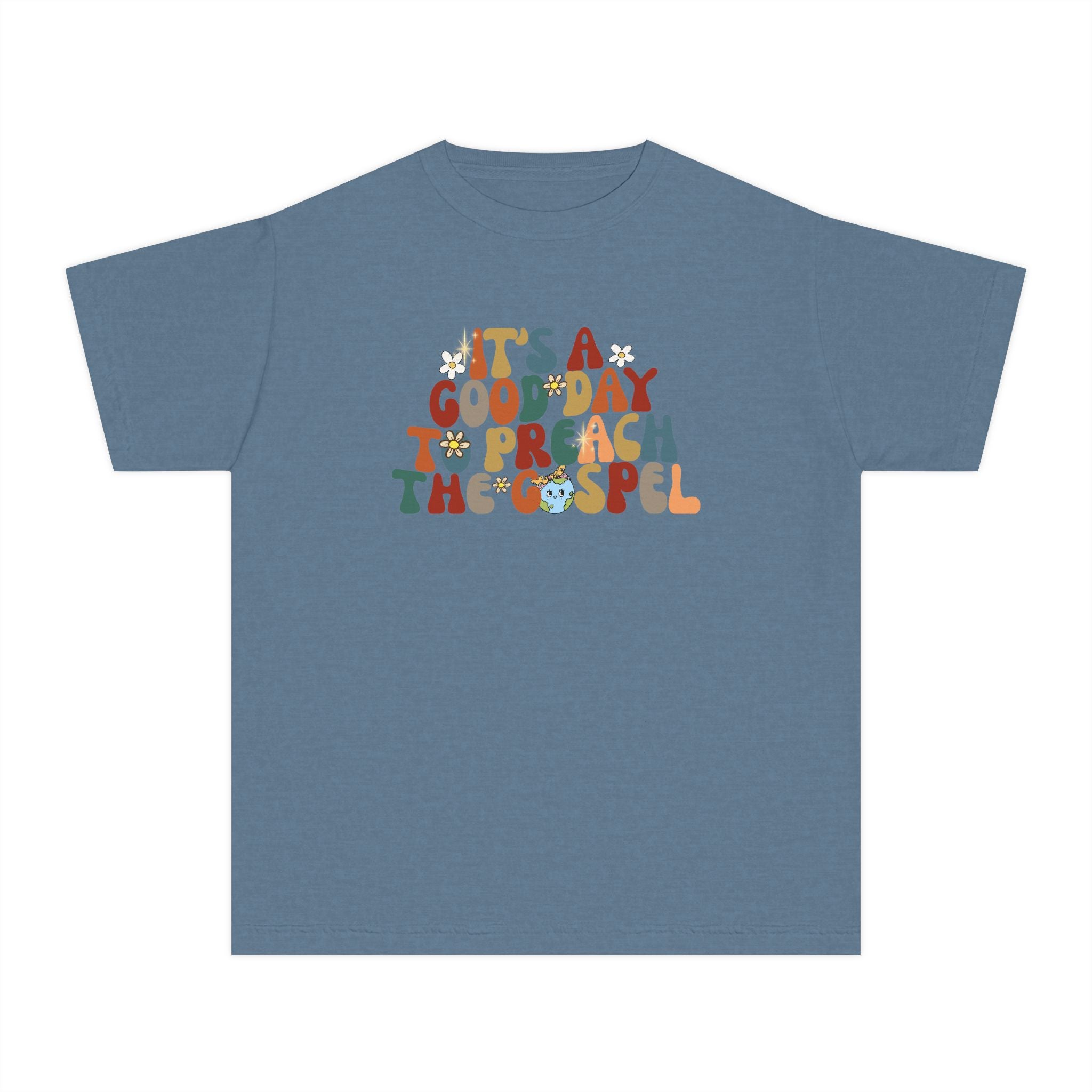 Youth Tee — "It's a Good Day to Preach the Gospel" Retro Faith Shirt