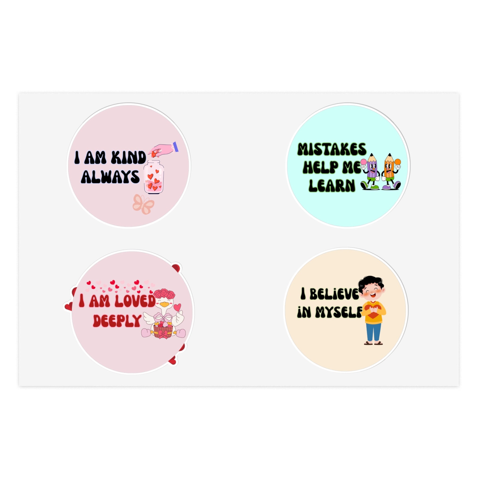Affirmation Sticker Sheet — Positive Self‑Talk Motivational Decals