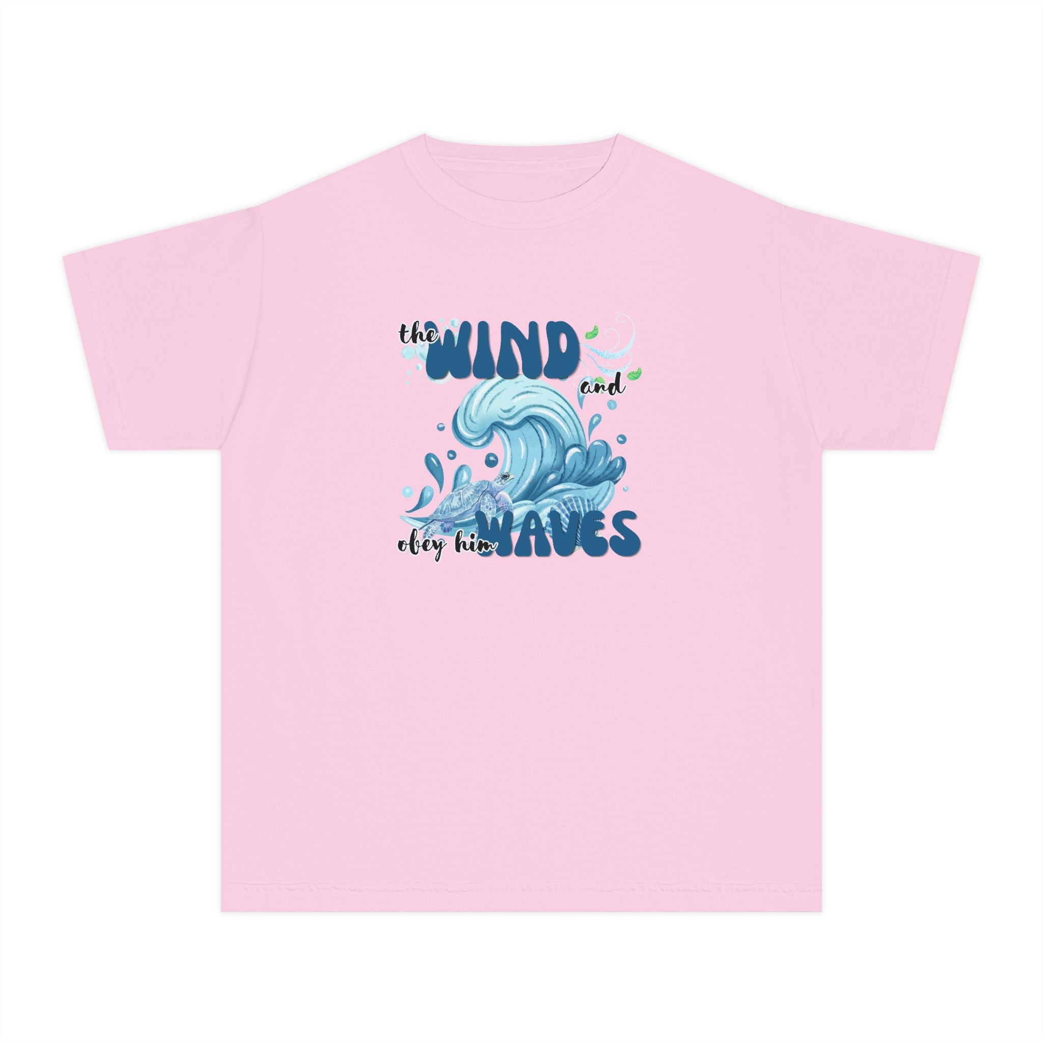 Youth Tee — "The Wind and Waves" Surf Wave Graphic Shirt