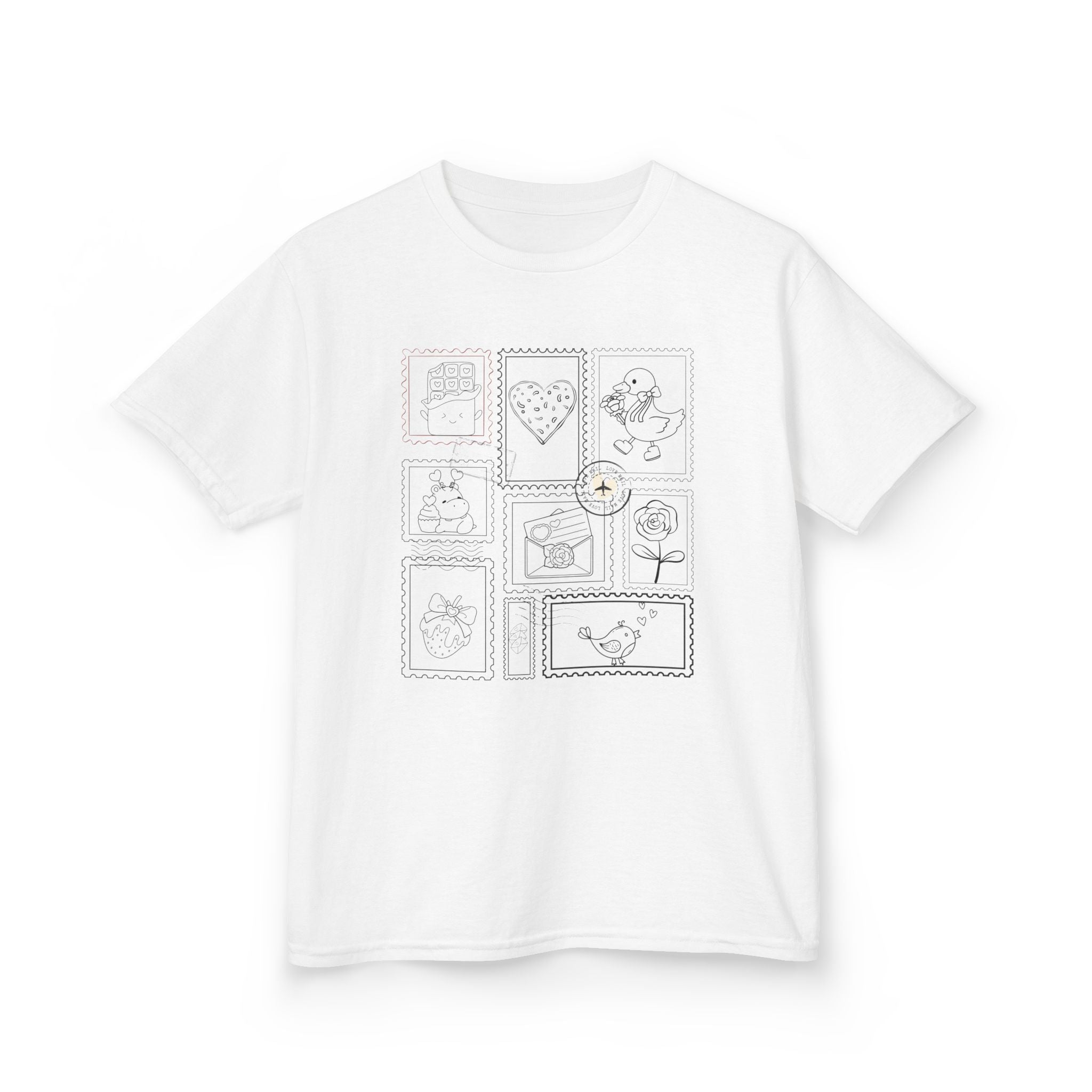 Kids Tee — Minimalist Doodle Frames with Cute Animal Sketches