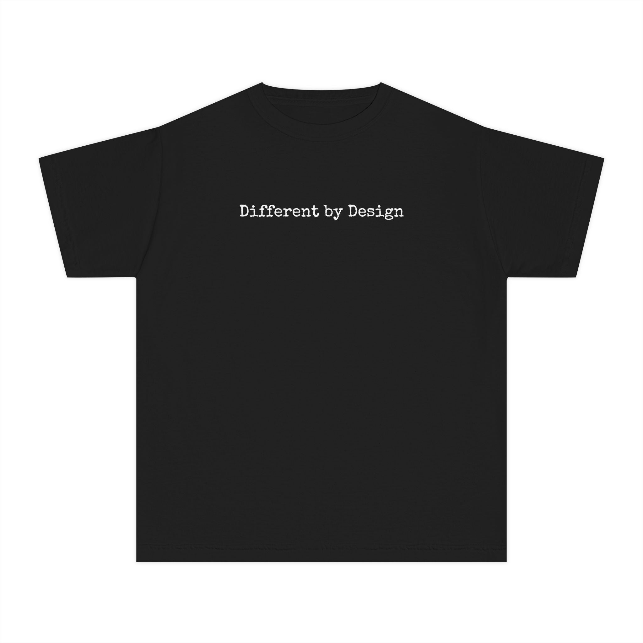 Youth Tee — "Different by Design" Minimalist Graphic Shirt