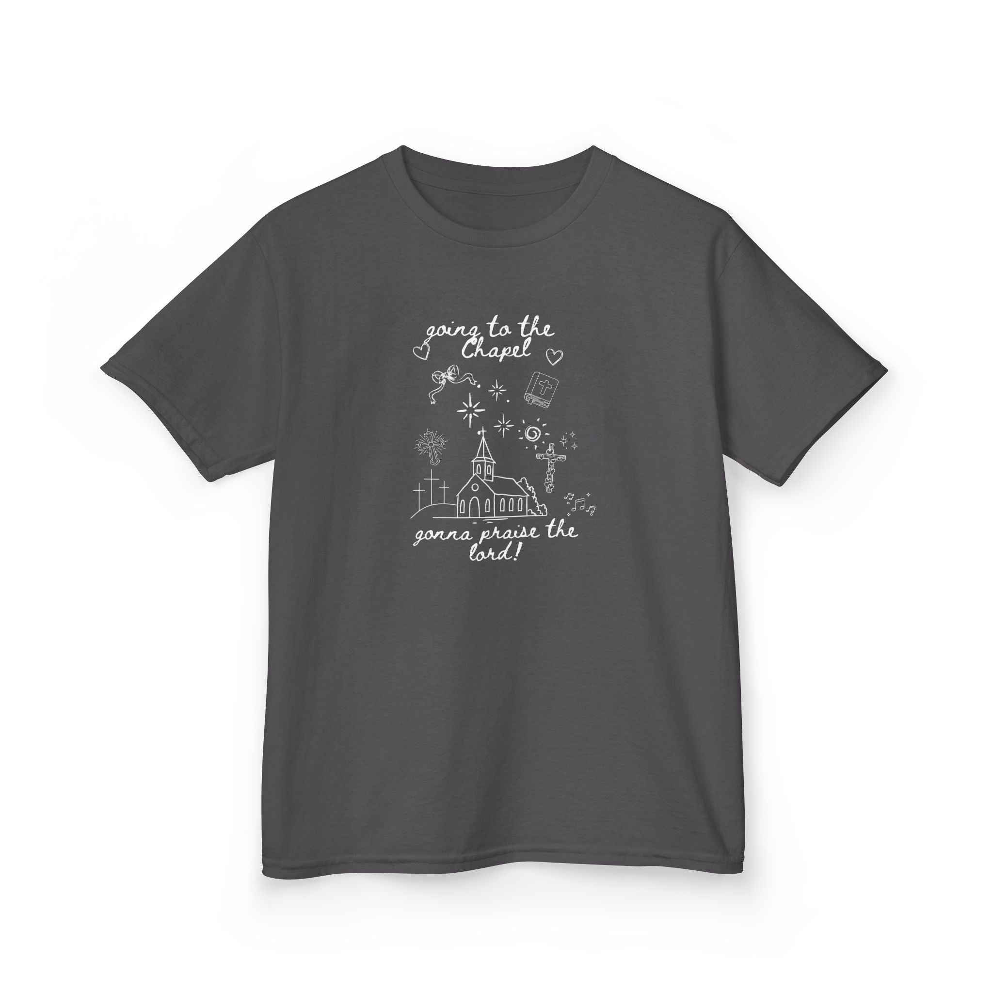 "Going to the Chapel, Gonna Praise the Lord" Church Kids Graphic T‑Shirt