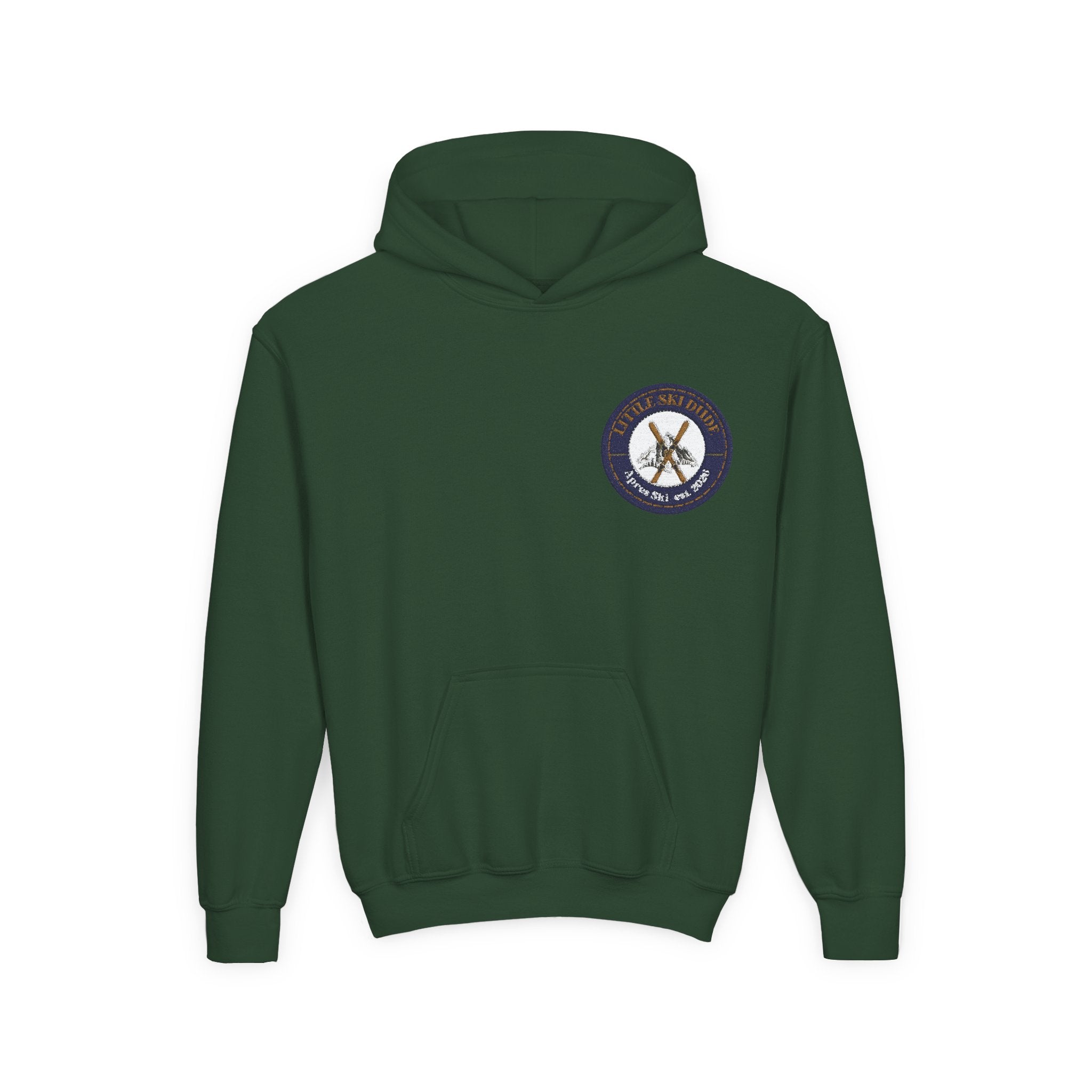 Little Ski Dude Kids Hoodie — Alpine Social Club Vintage Ski Crest