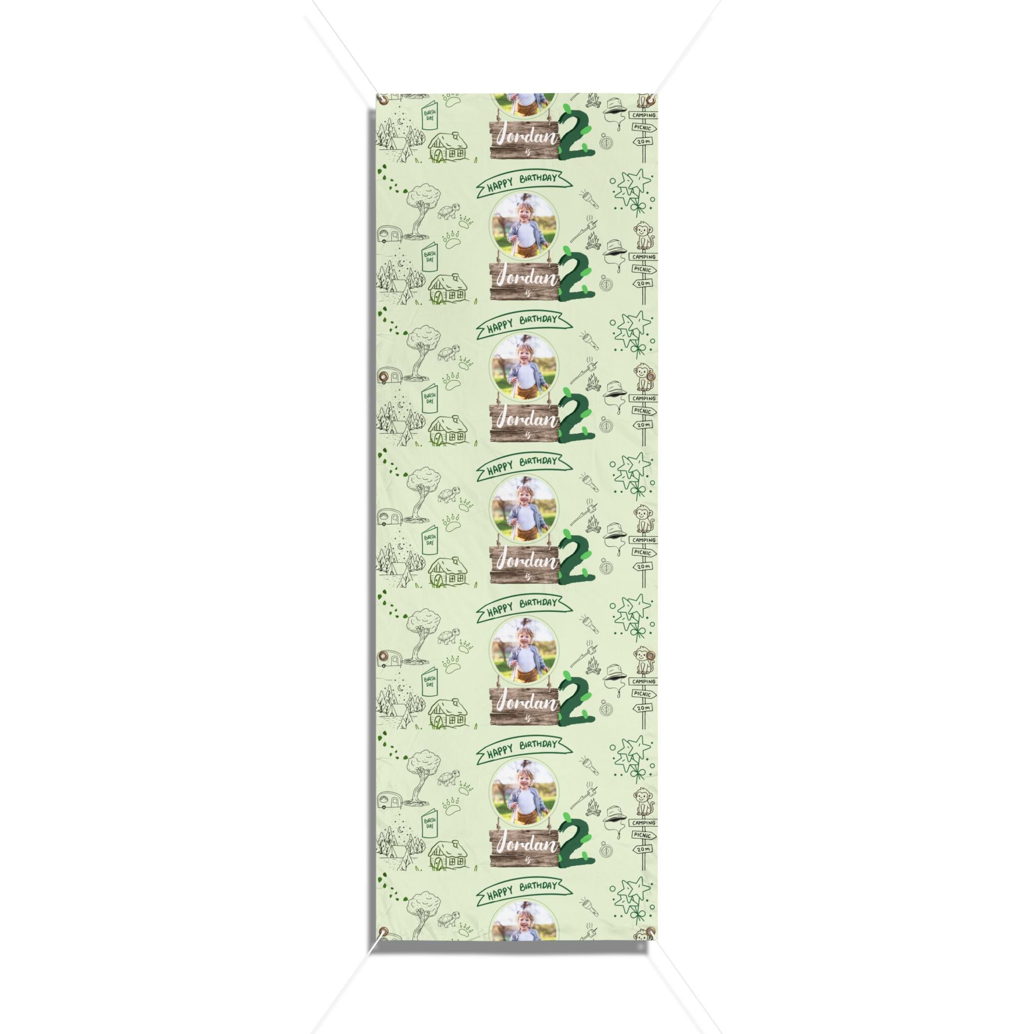 Custom Camping Party Banner | Custom Kids Outdoor Adventure