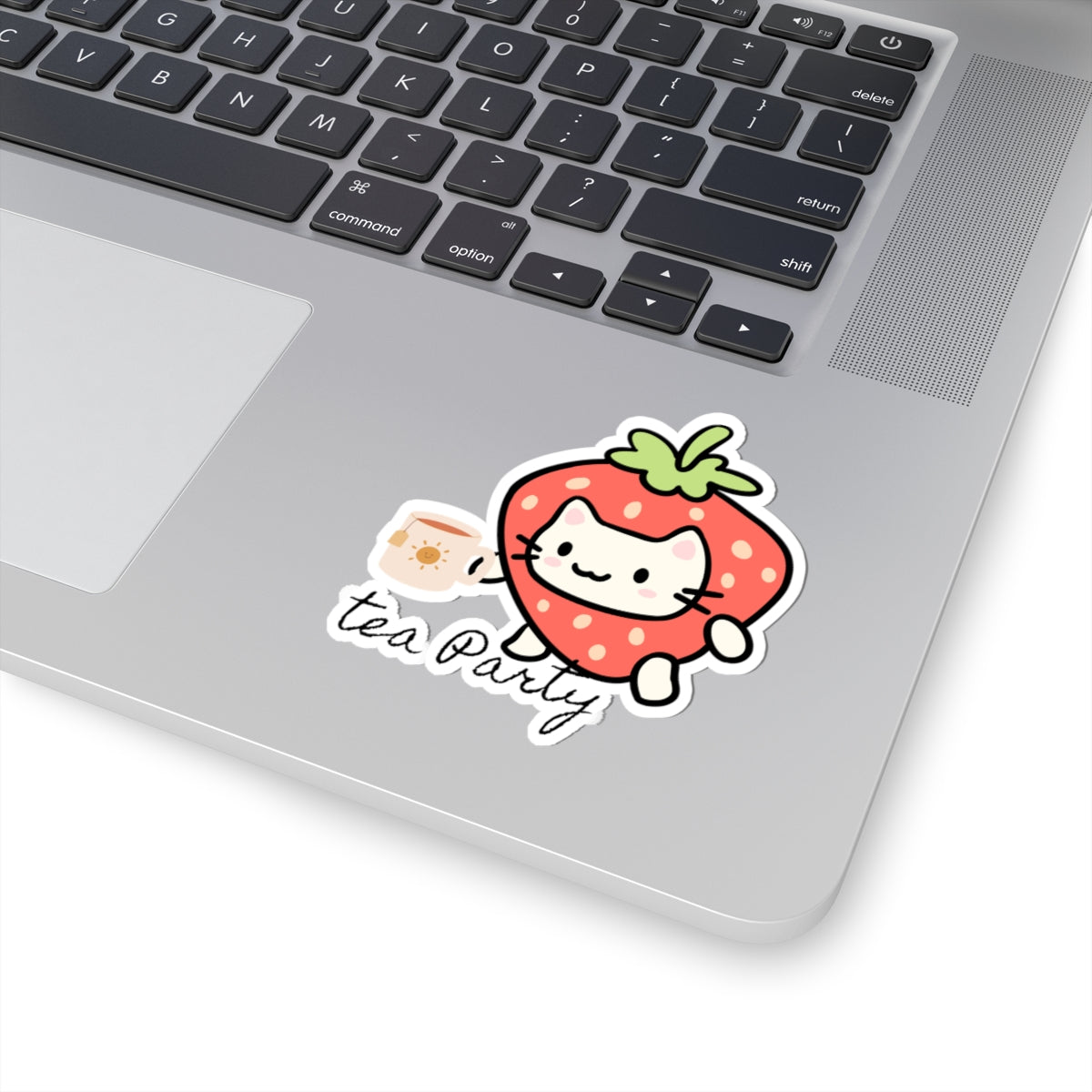 Strawberry Cat Teaparty Kiss-Cut Stickers