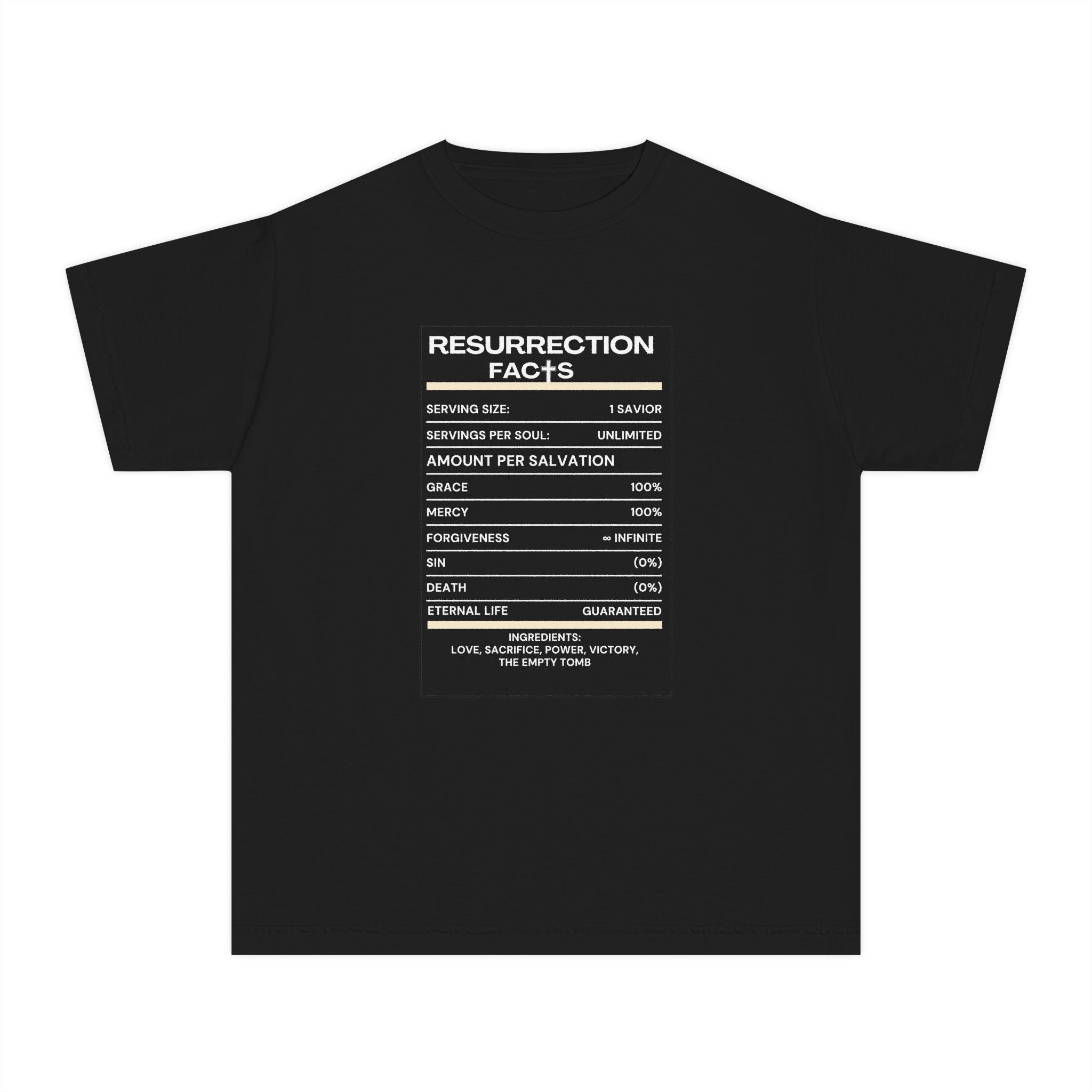 Resurrection Facts Youth Tee - Christian Faith Graphic Shirt