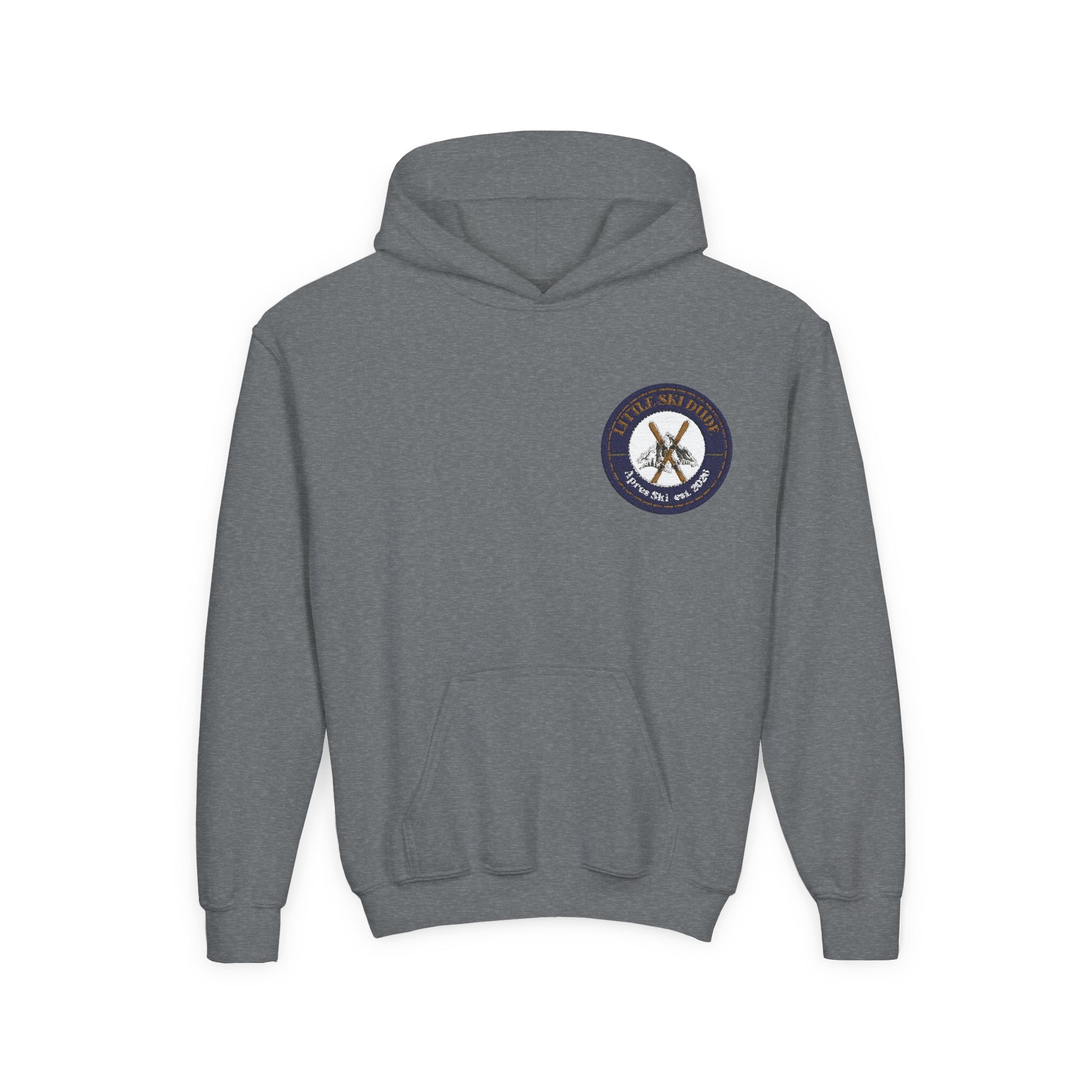 Little Ski Dude Kids Hoodie — Alpine Social Club Vintage Ski Crest