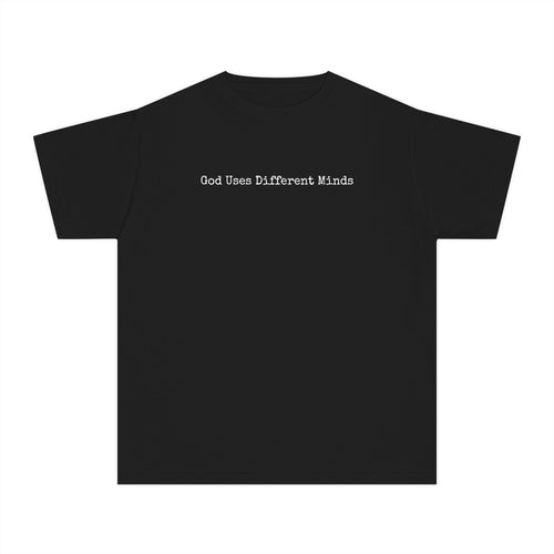Youth Tee — "God Uses Different Minds" Minimalist Christian Kids T‑Shirt