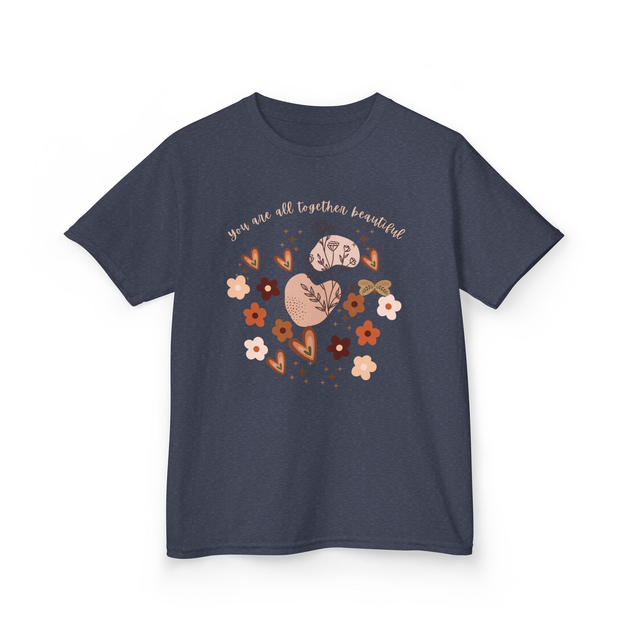 Kids Tee — "You Are All Together Beautiful" Floral Boho Design