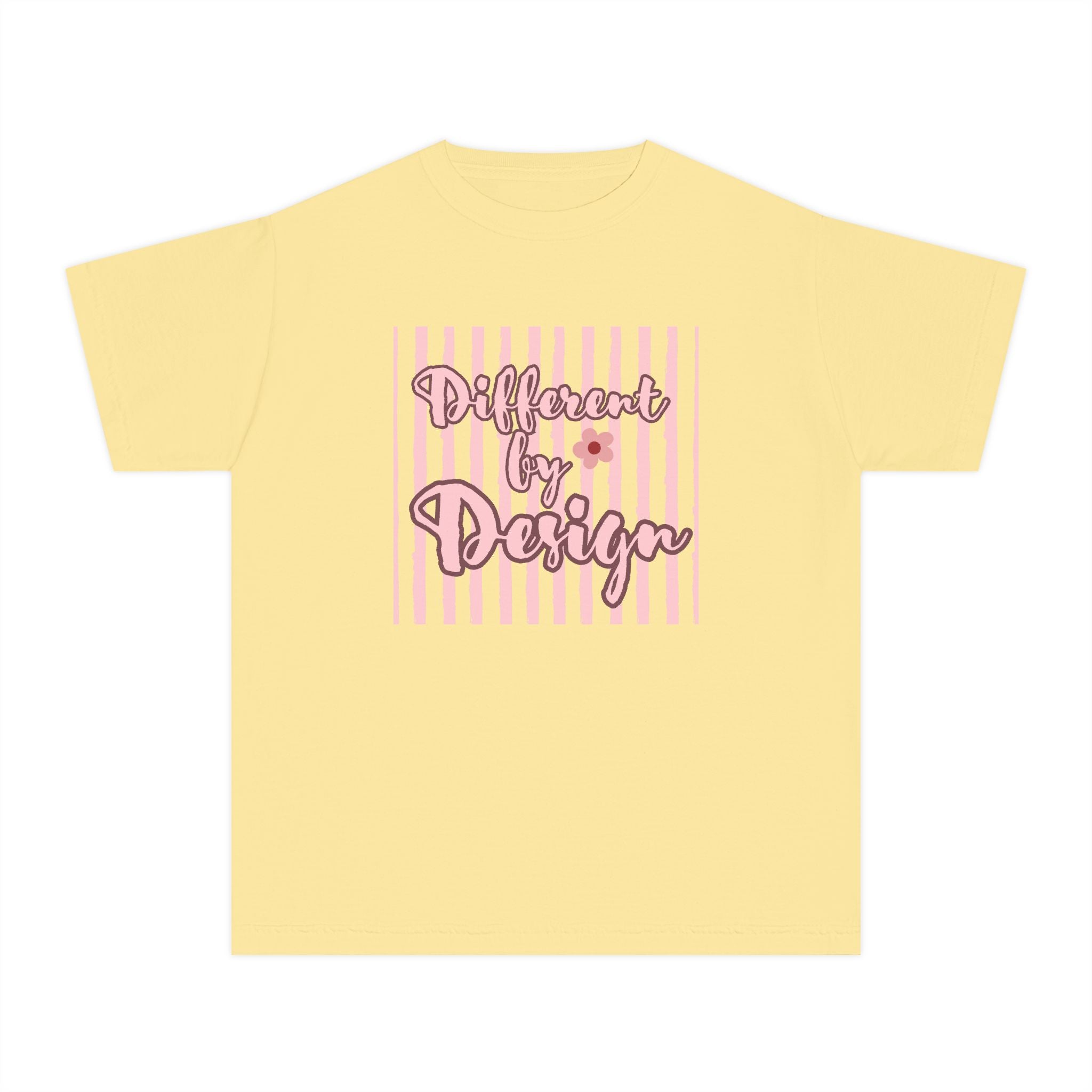 Youth Tee — "Different by Design" striped tee