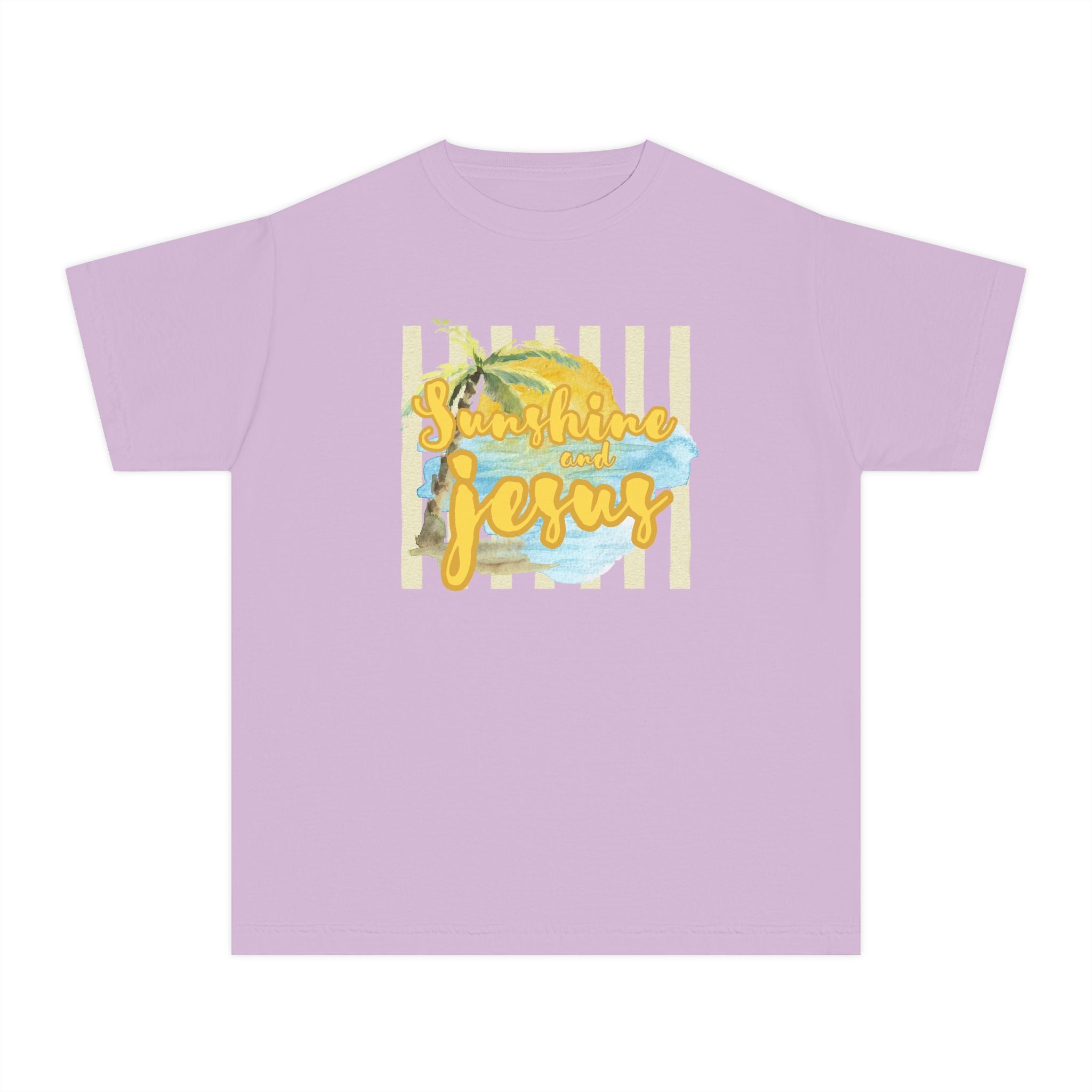 Youth Tee — "Sunshine and Jesus" Palm Beach Christian Graphic Shirt
