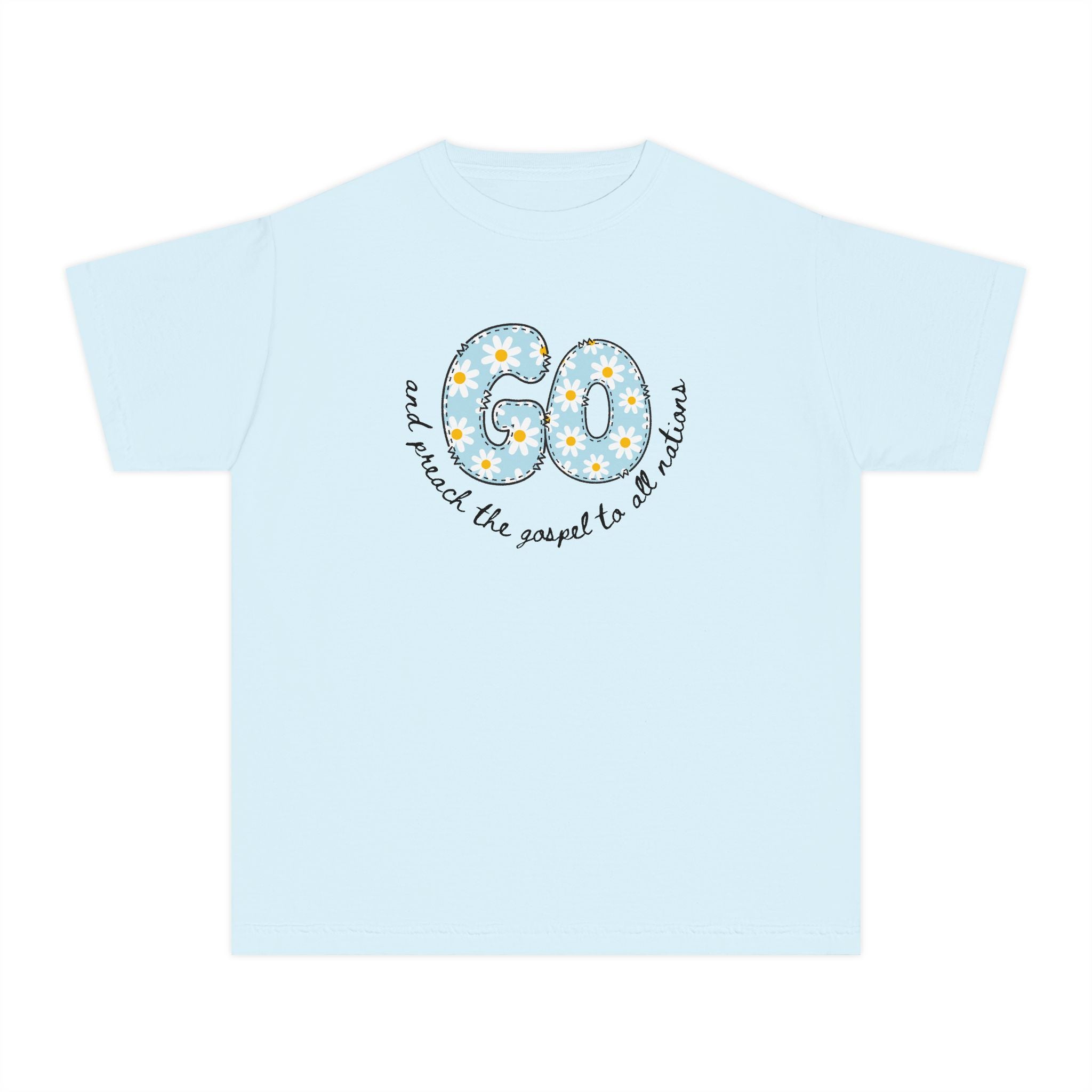 Cute Daisy "Go" and preach the Gospel Youth Tee