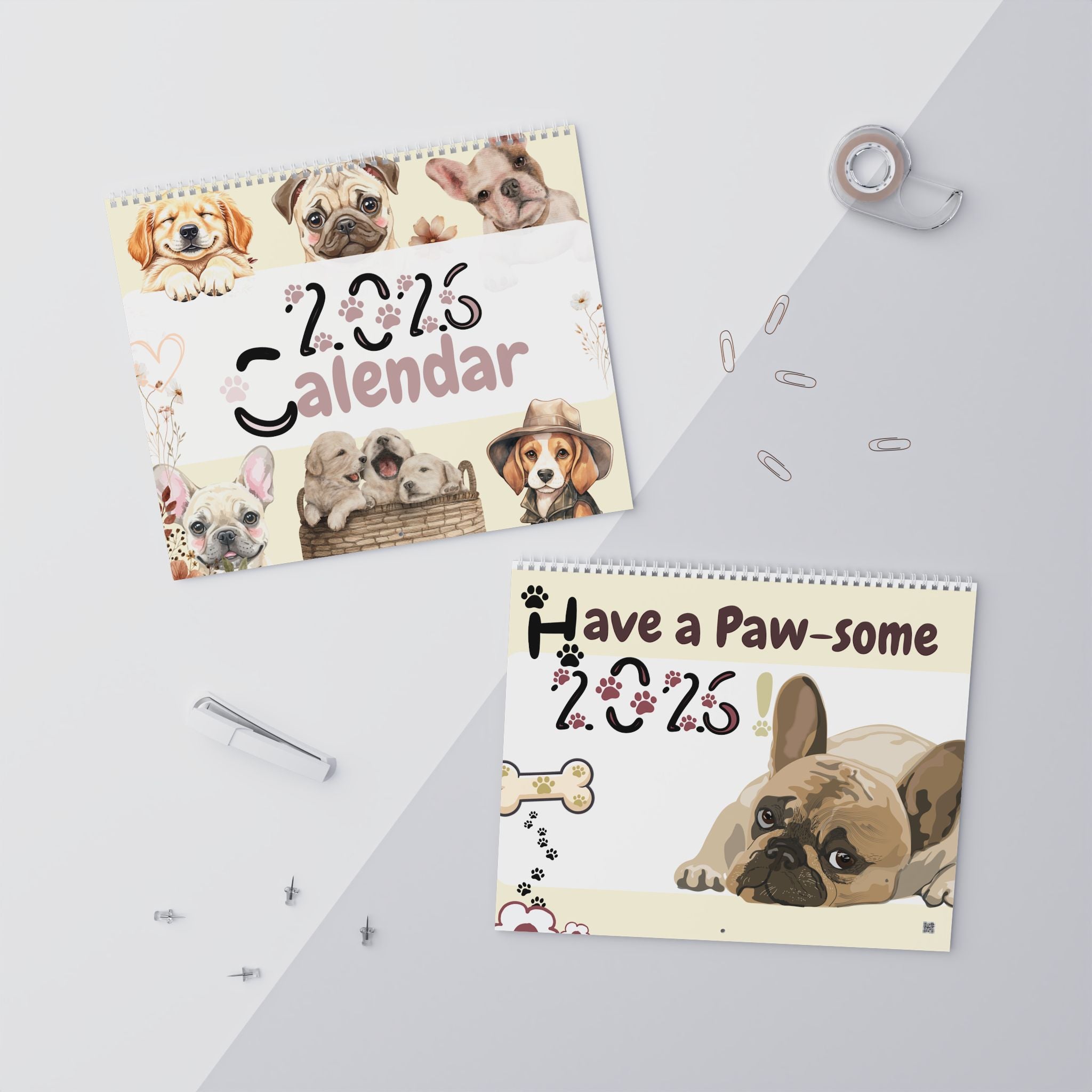 Watercolor Dogs Kids Calendar 2026 Wall Calendar | Cute Puppy Illustrations