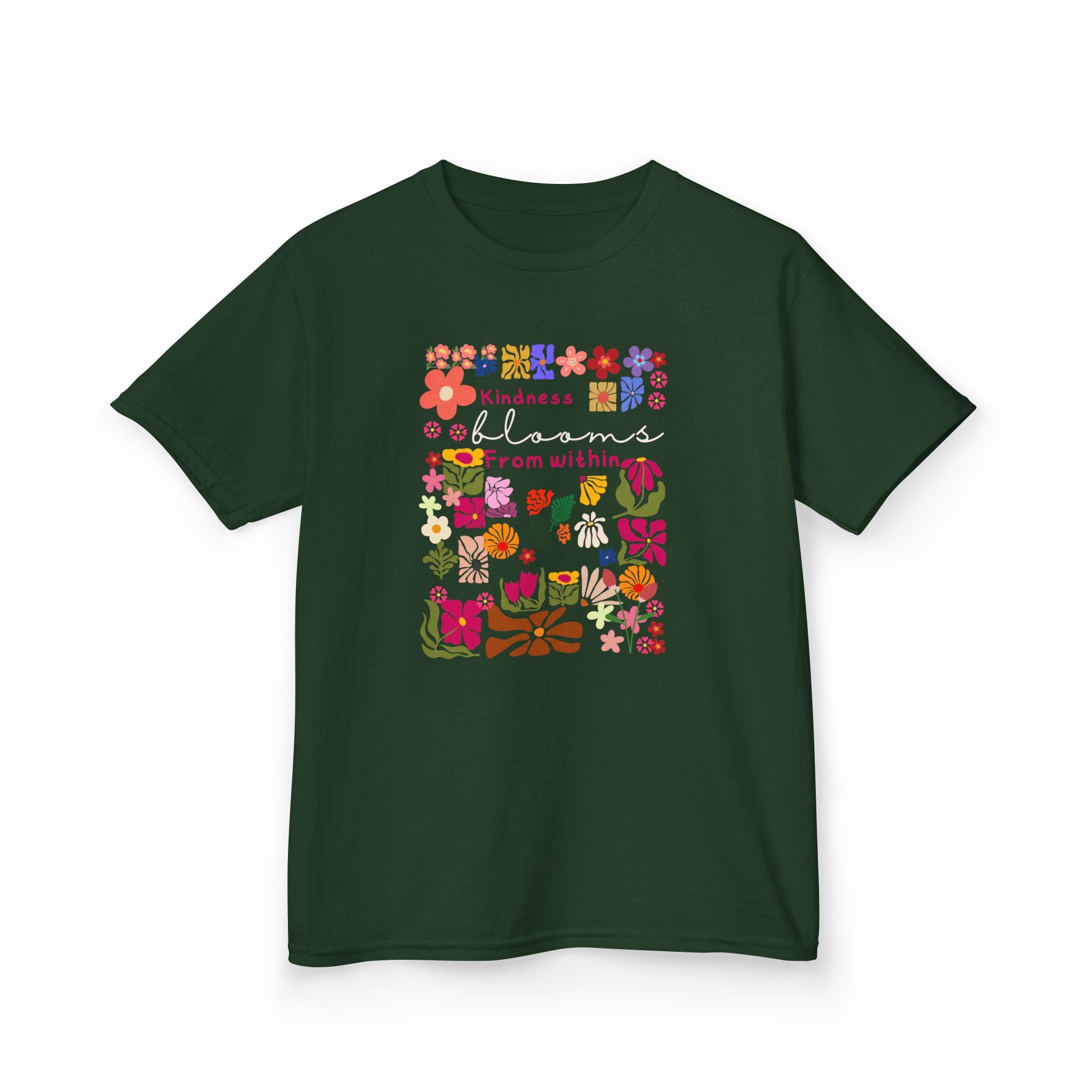 Kids Tee — Colorful Floral Garden "Bloom from Within" Shirt