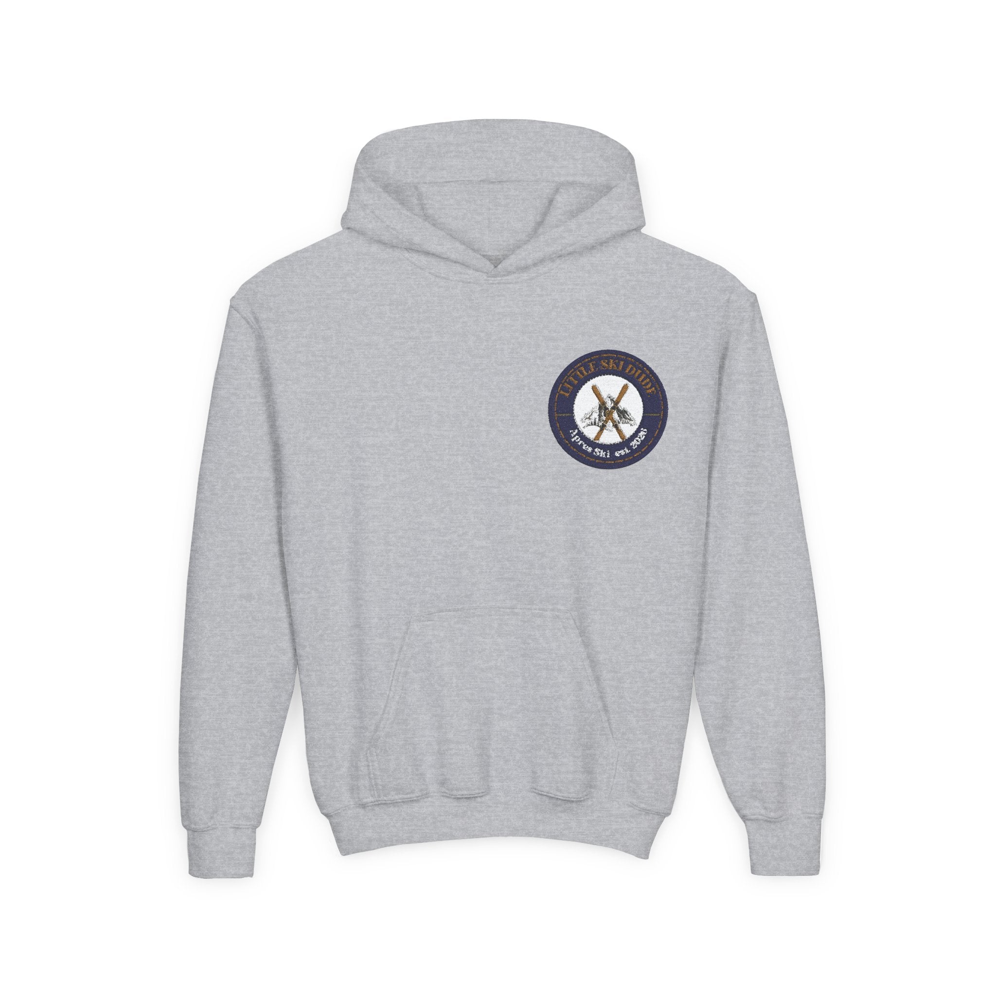 Little Ski Dude Kids Hoodie — Alpine Social Club Vintage Ski Crest