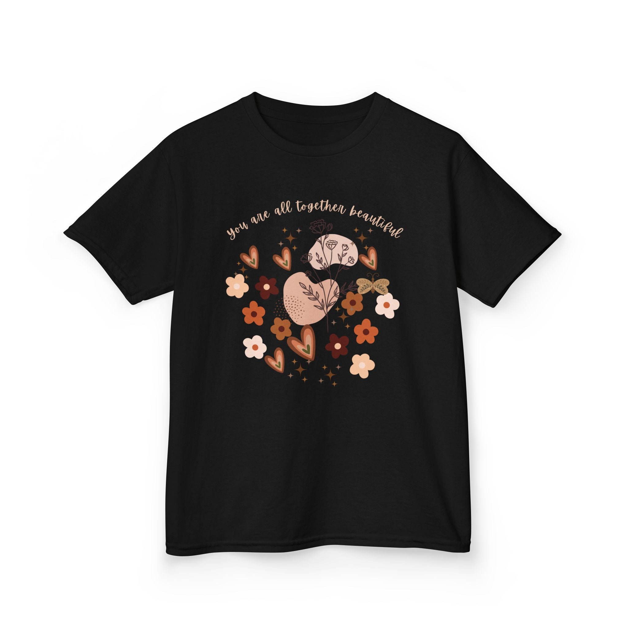 Kids Tee — "You Are All Together Beautiful" Floral Boho Design