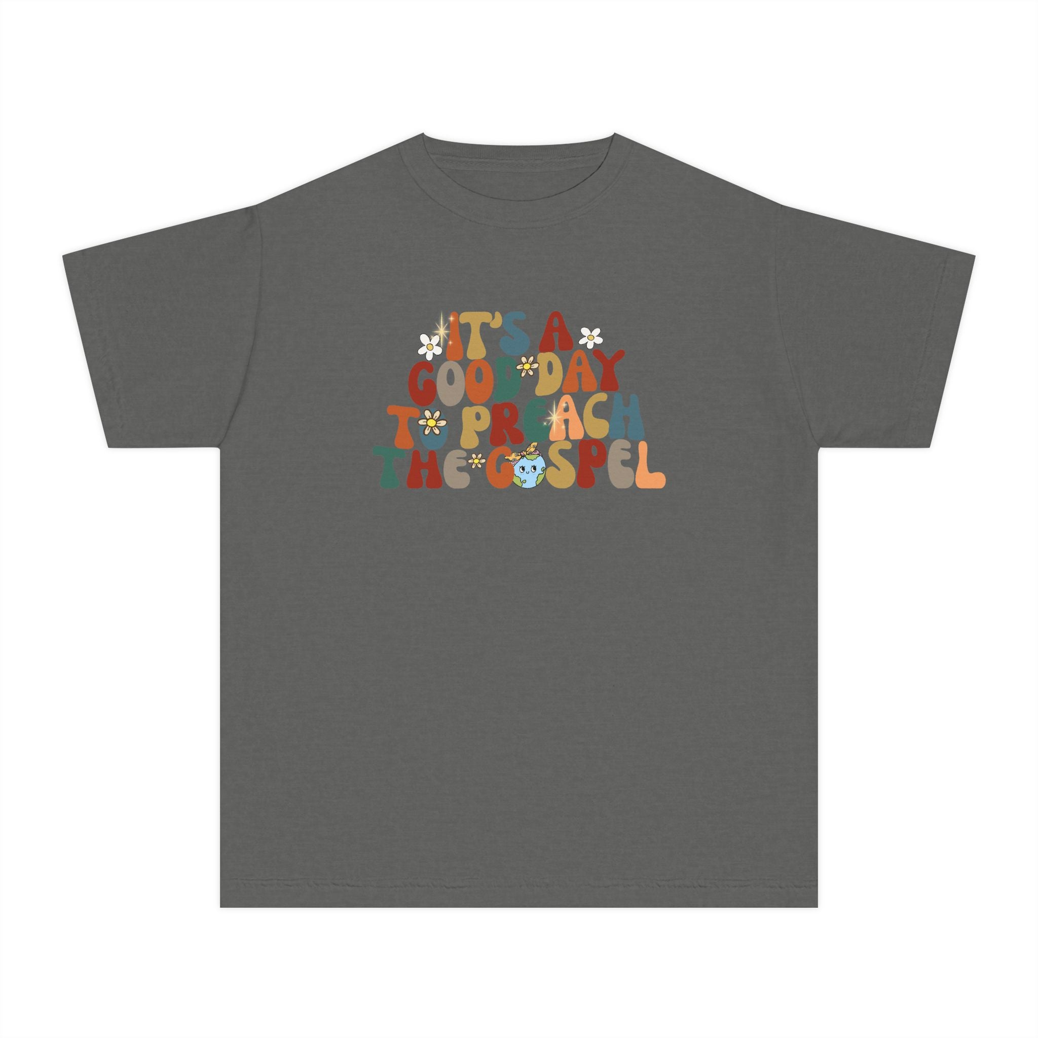 Youth Tee — "It's a Good Day to Preach the Gospel" Retro Faith Shirt