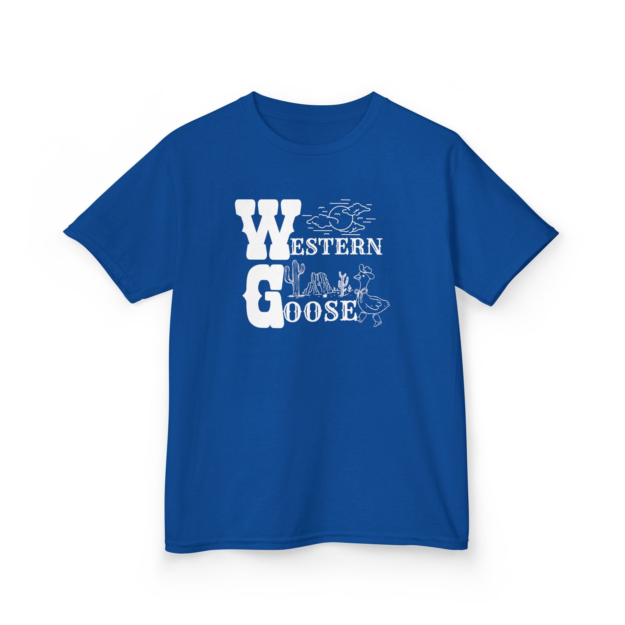 Kids Tee - "Western Goose" Vintage Rodeo Logo Shirt for Boys & Girls