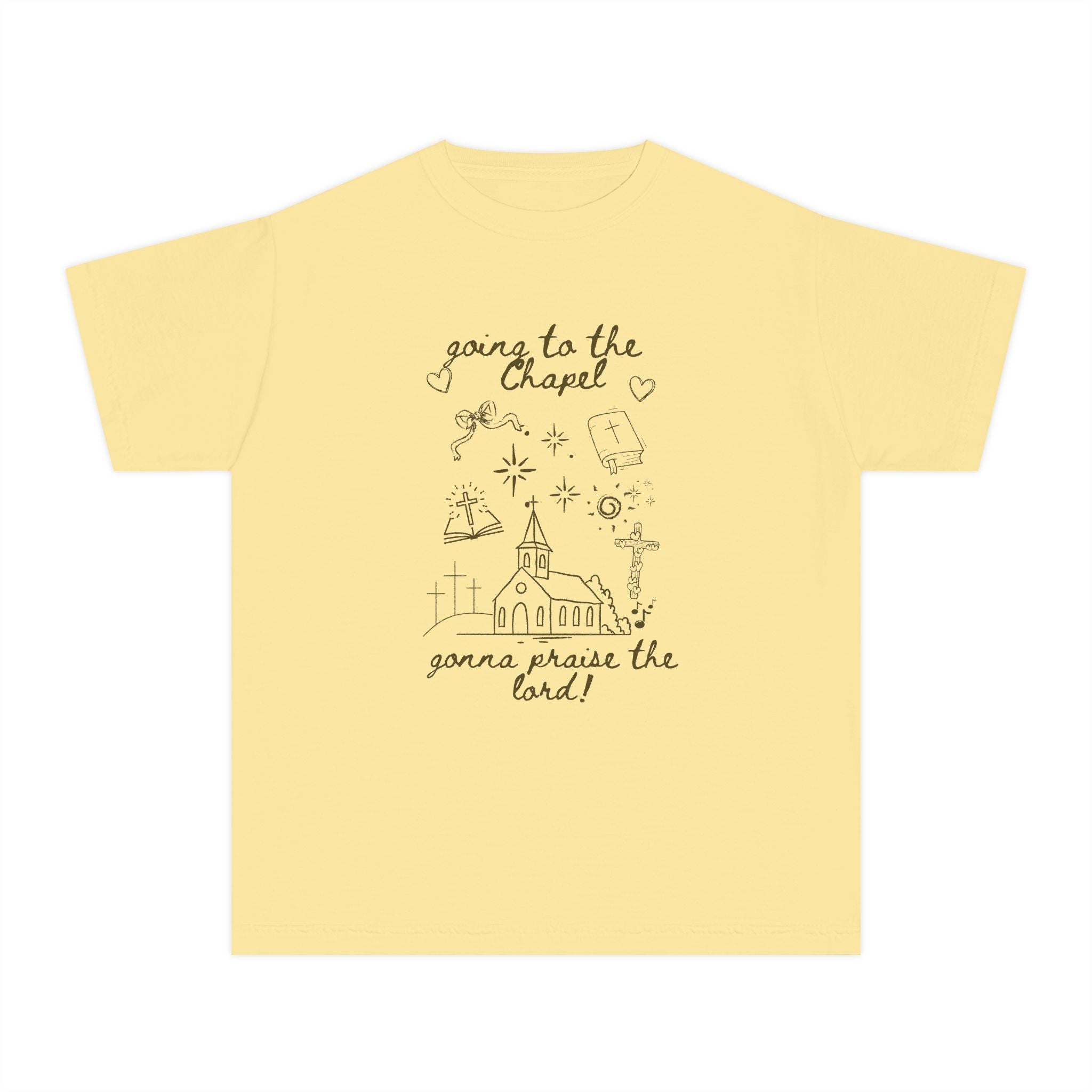 Youth Tee — "Gonna Praise the Lord" Chapel Graphic Kids T-Shirt