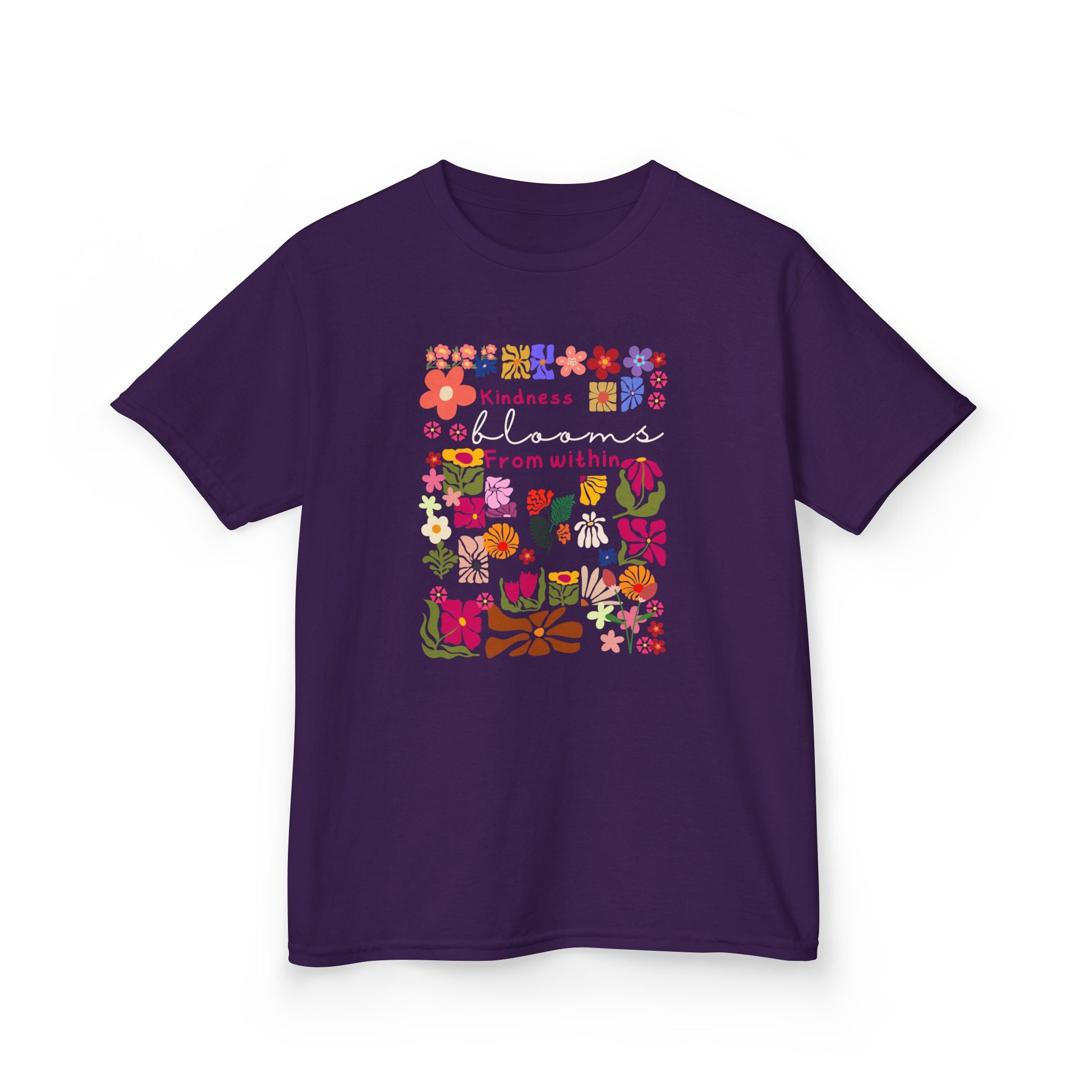 Kids Tee — Colorful Floral Garden "Bloom from Within" Shirt
