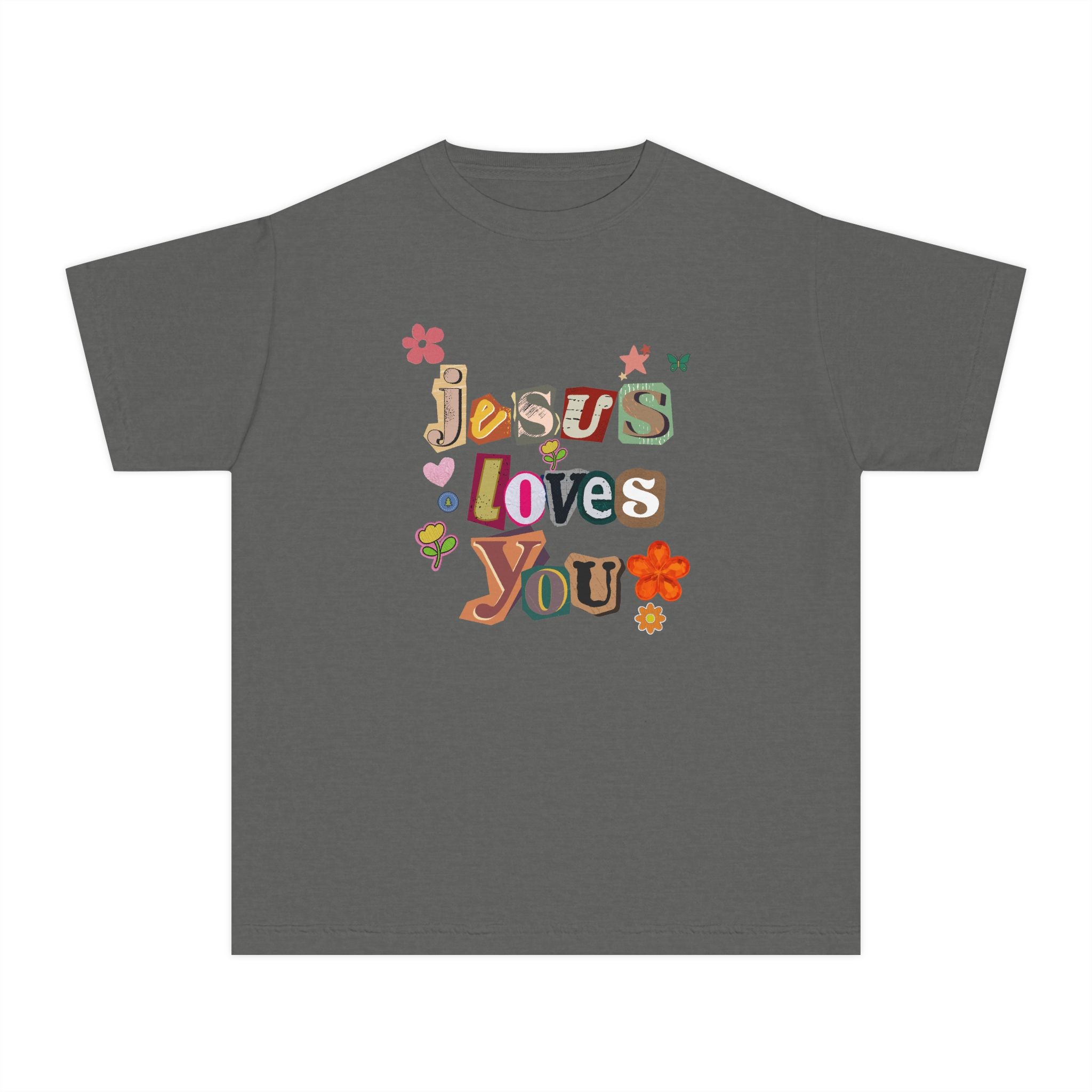 Kids "Jesus Loves You" Retro Floral Tee