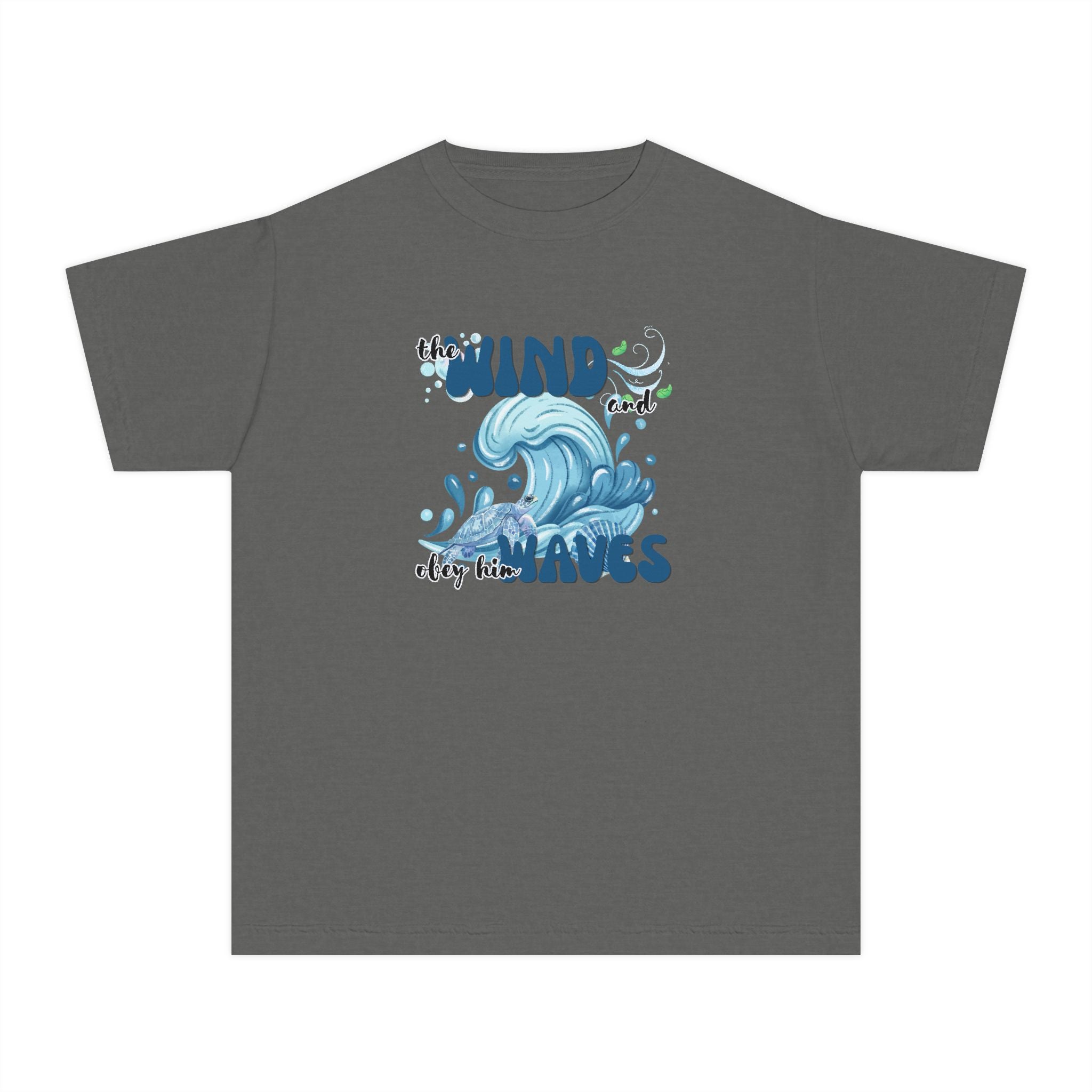 Youth Tee — "The Wind and Waves" Surf Wave Graphic Shirt