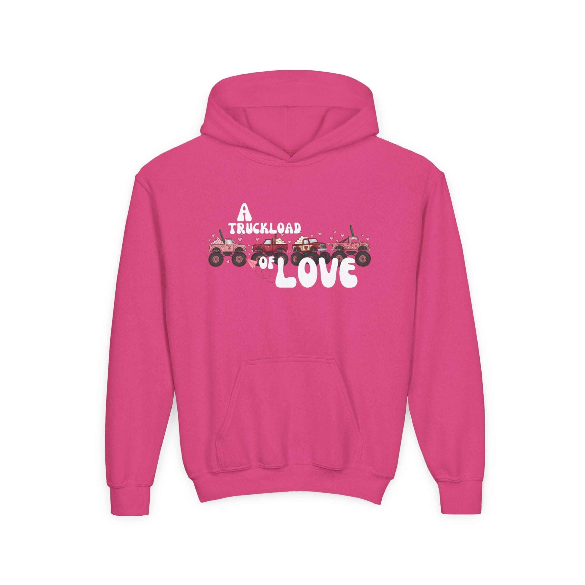 Youth Hoodie – Monster Truck Fleet Love Graphic