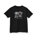 Kids T‑Shirt — "God Is Love" Floral 1 John 4:16 Christian Tee